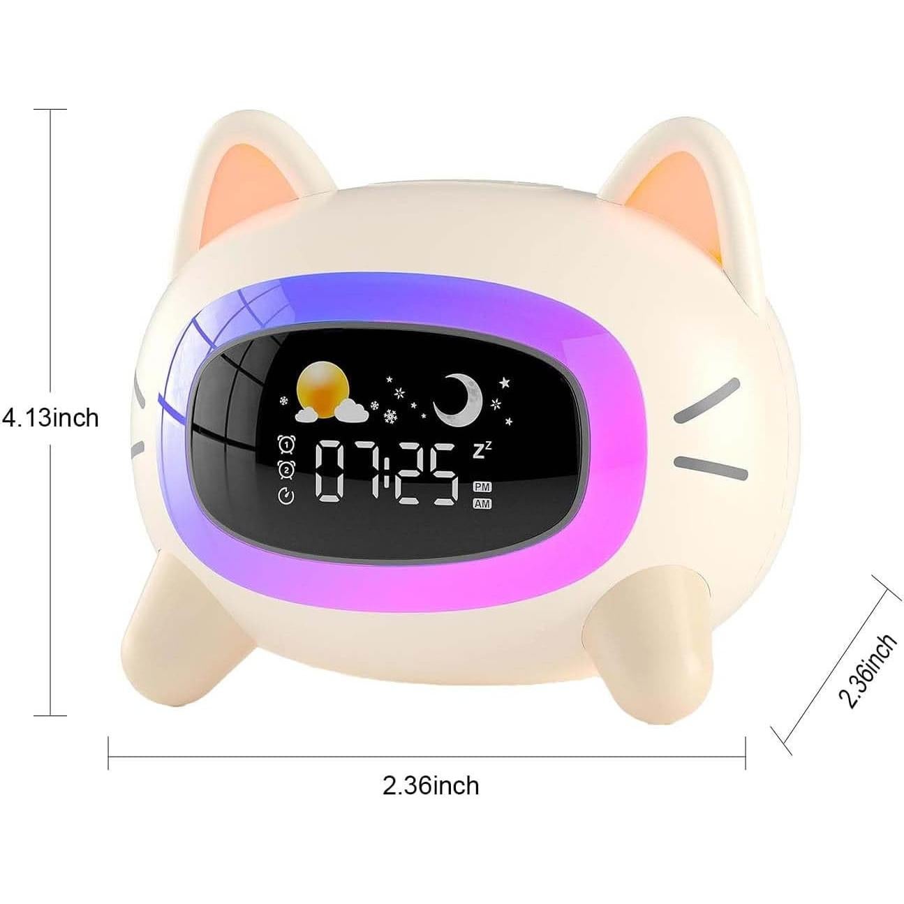 Reloj Despertador Digital ANALOI Gato Luz Nocturna