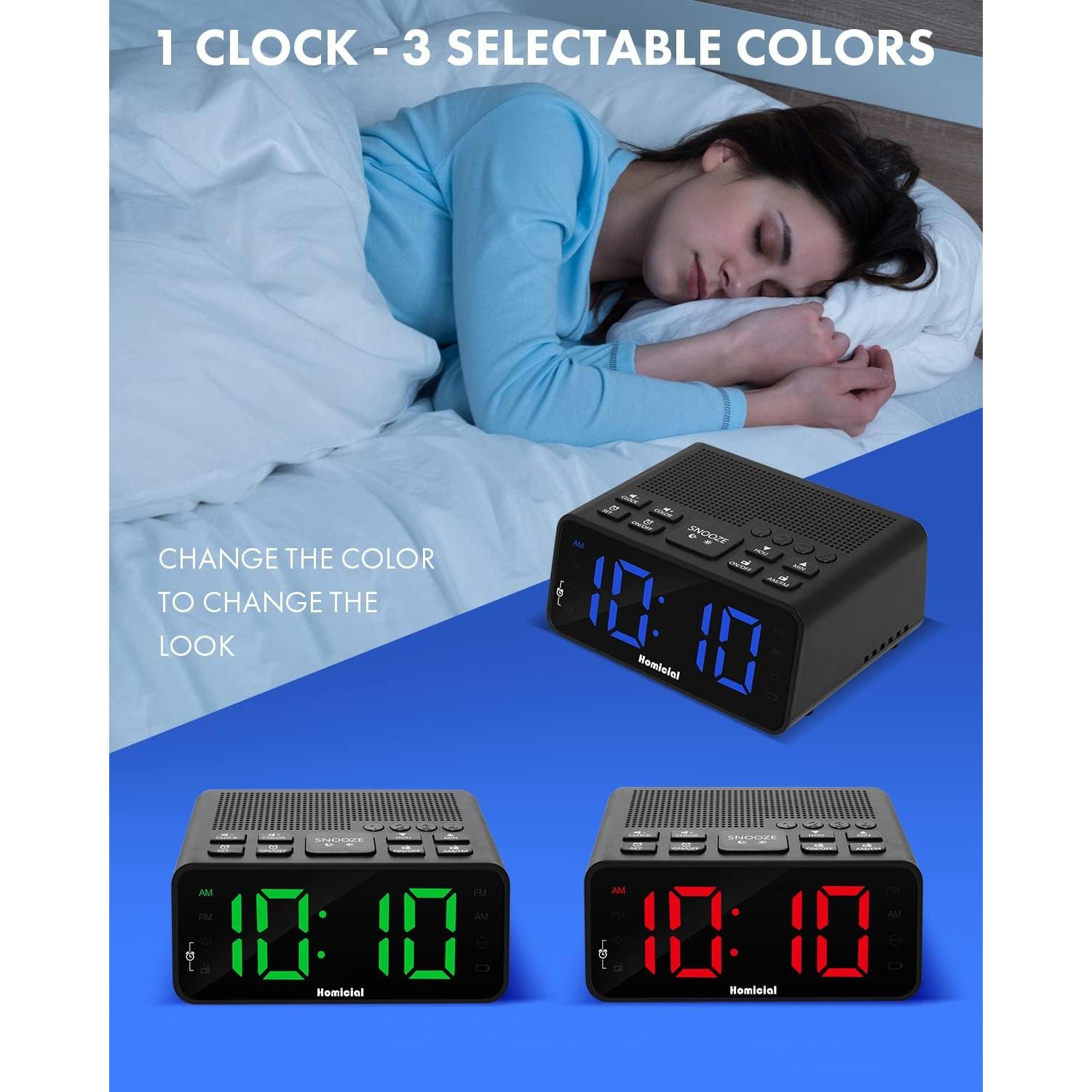 Reloj Despertador Digital Homicial H251 con Radio AM/FM