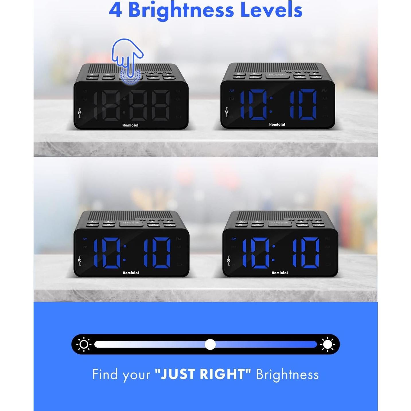 Reloj Despertador Digital Homicial H251 con Radio AM/FM