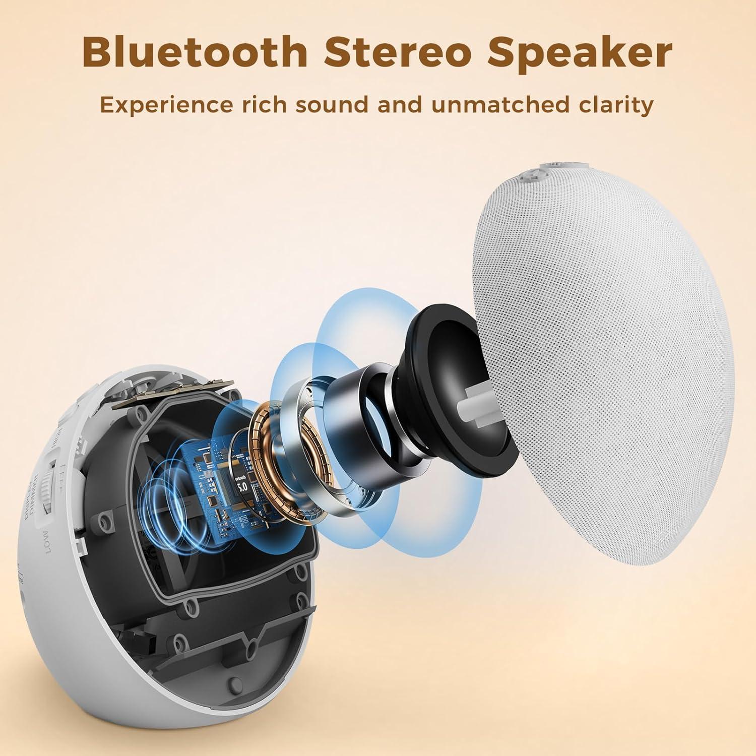 Reloj Despertador Bluetooth Acedeck H04 con Ruido Blanco