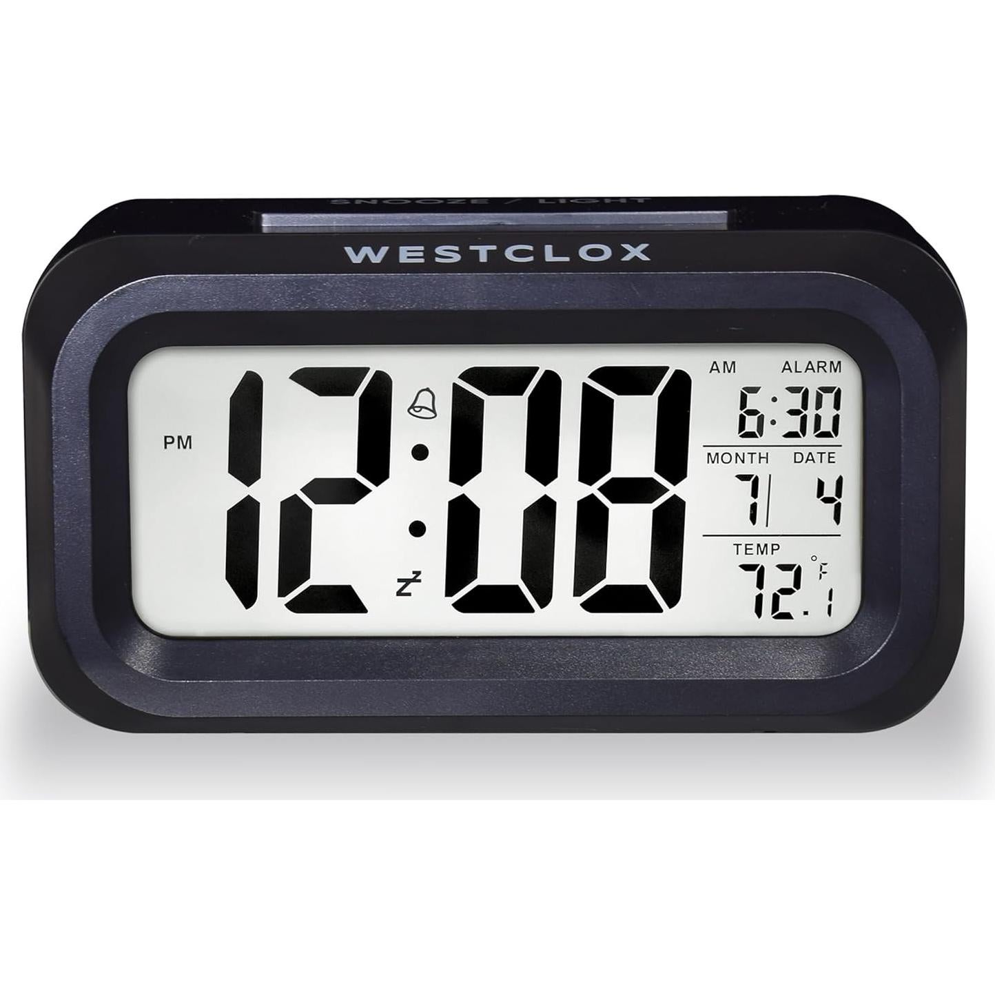 Reloj Despertador Digital Westclox Negro con Pantalla Grande