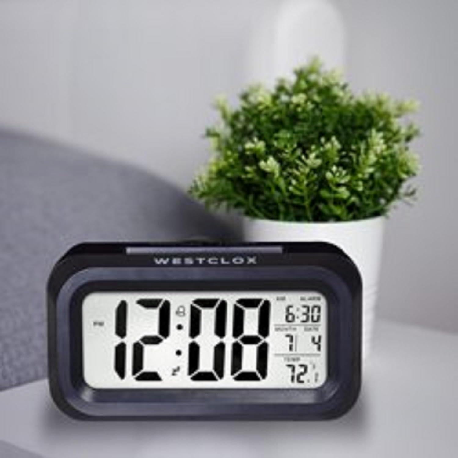 Reloj Despertador Digital Westclox Negro con Pantalla Grande