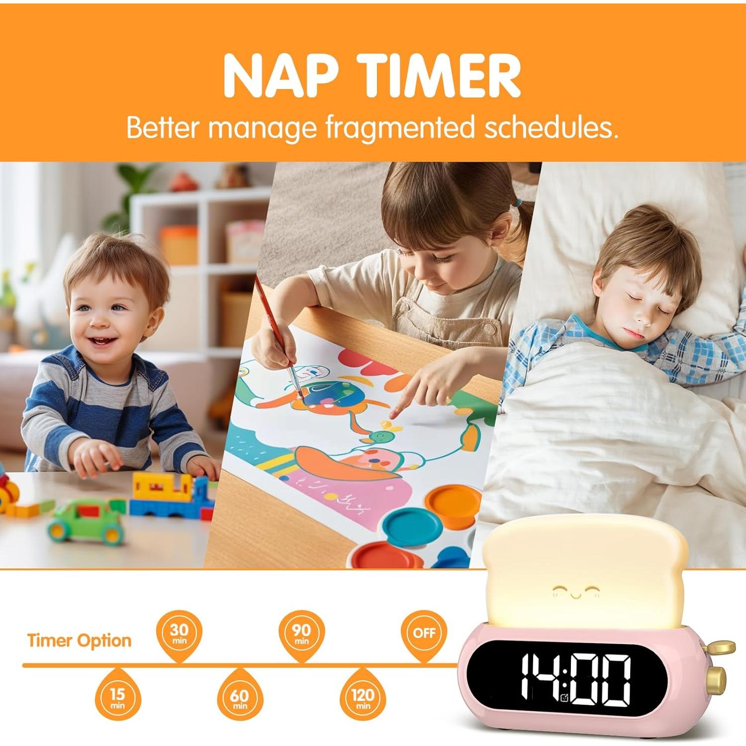 Reloj Despertador Digital Netzu Rosa con Luz Nocturna