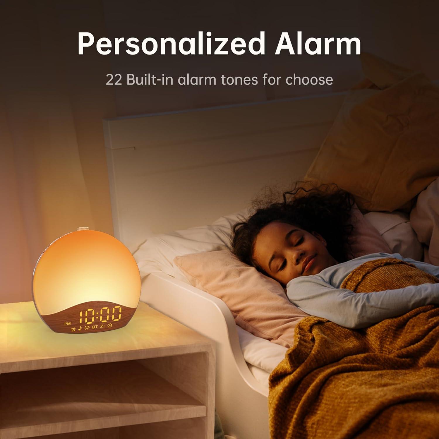 Despertador Luz de Amanecer JALL con Sonido Blanco y Bluetooth
