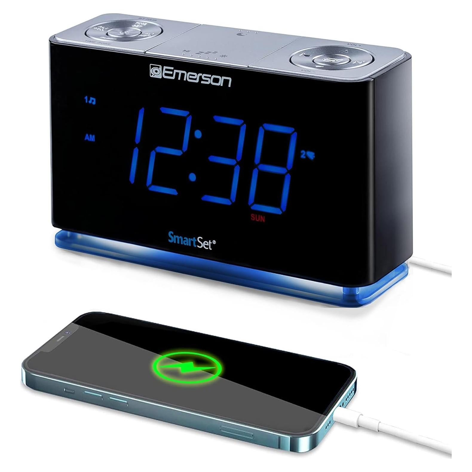 Reloj Despertador Emerson CKS1507 Bluetooth LED 1.4"