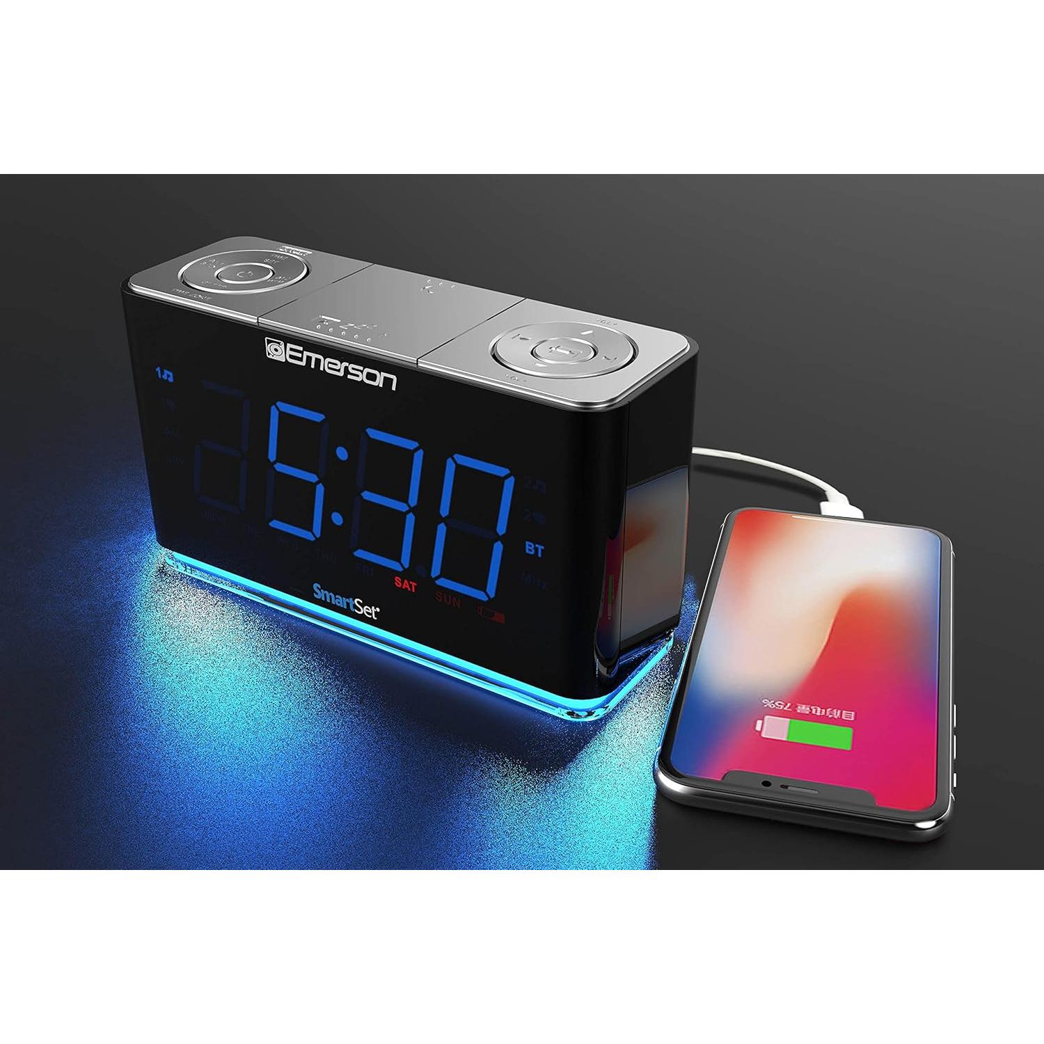 Reloj Despertador Emerson CKS1507 Bluetooth LED 1.4"