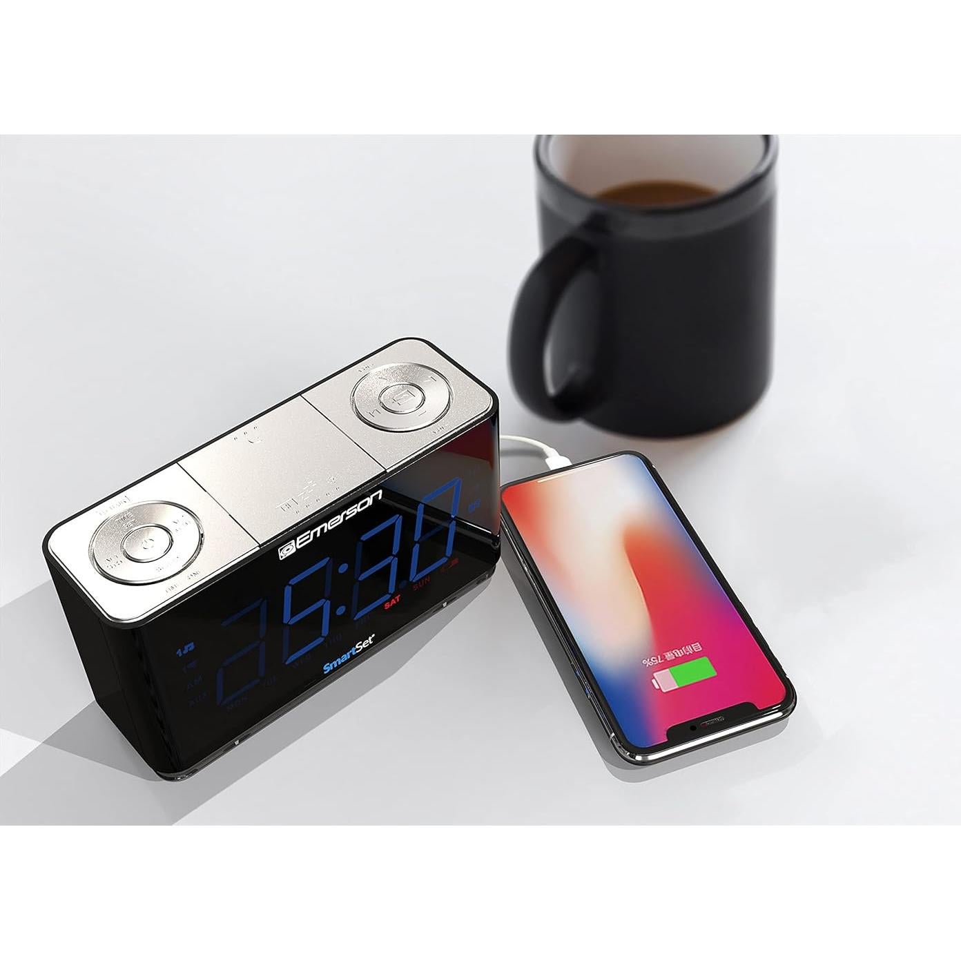 Reloj Despertador Emerson CKS1507 Bluetooth LED 1.4"