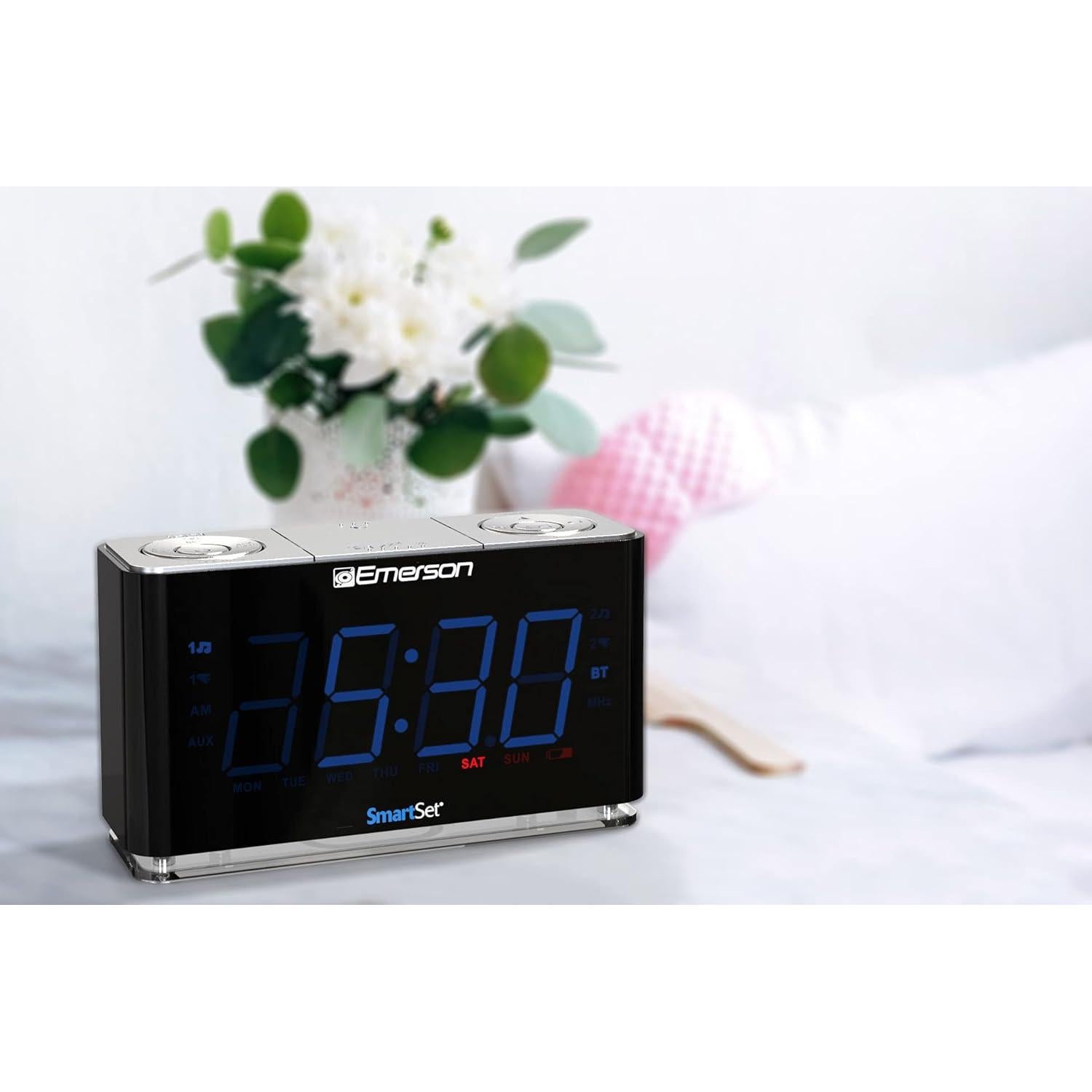 Reloj Despertador Emerson CKS1507 Bluetooth LED 1.4"
