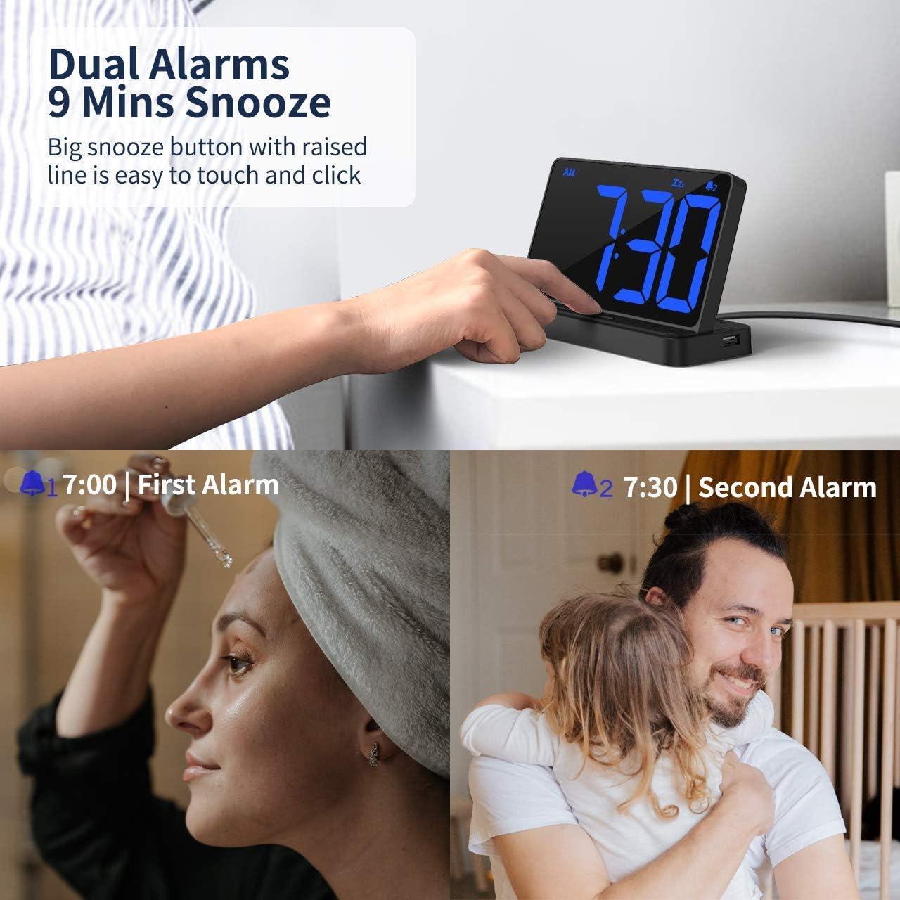 Reloj Despertador Digital NOKLEAD NK5256 con Pantalla LED 16.5cm