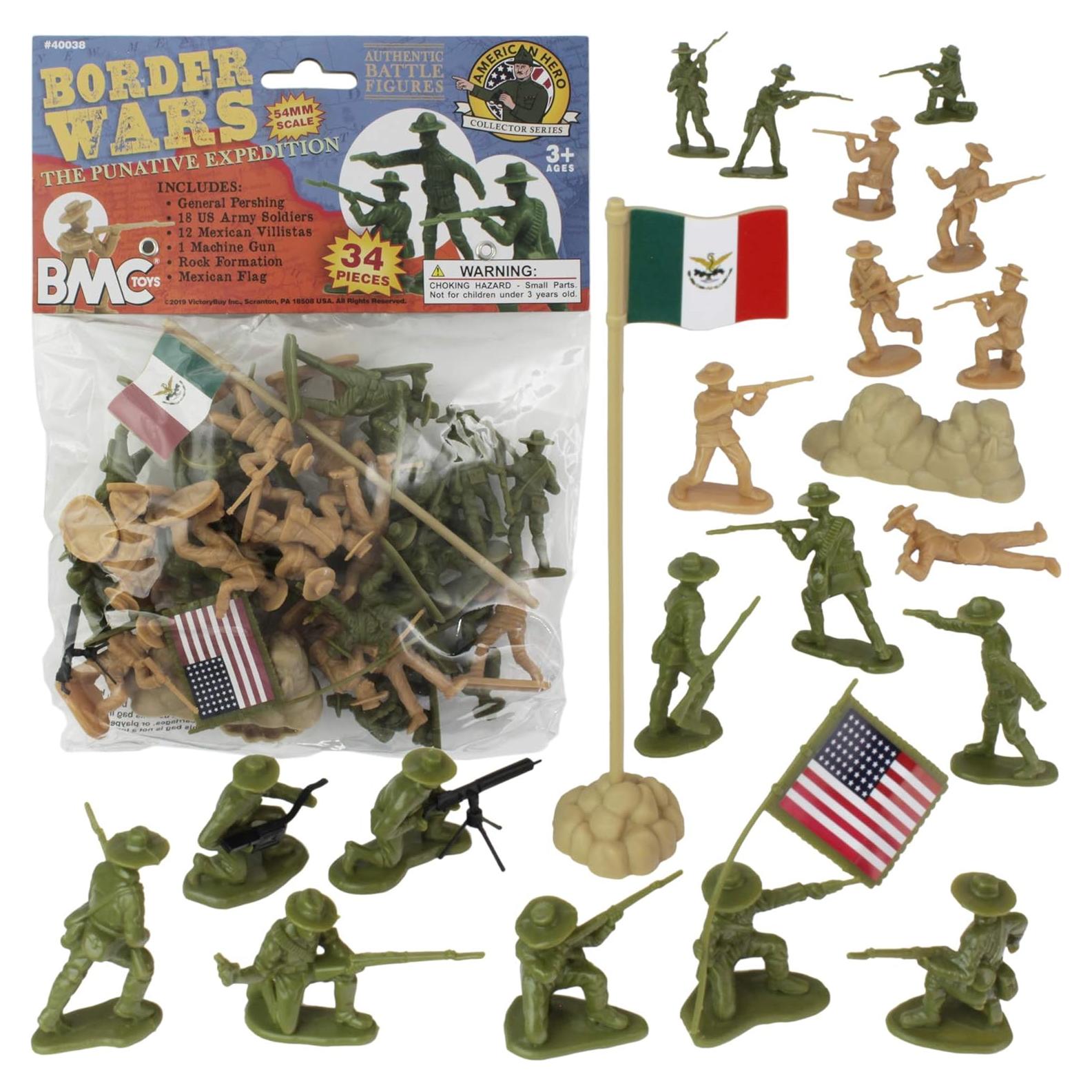 Figuras de Soldados BMC Guerras Fronterizas 34 Piezas