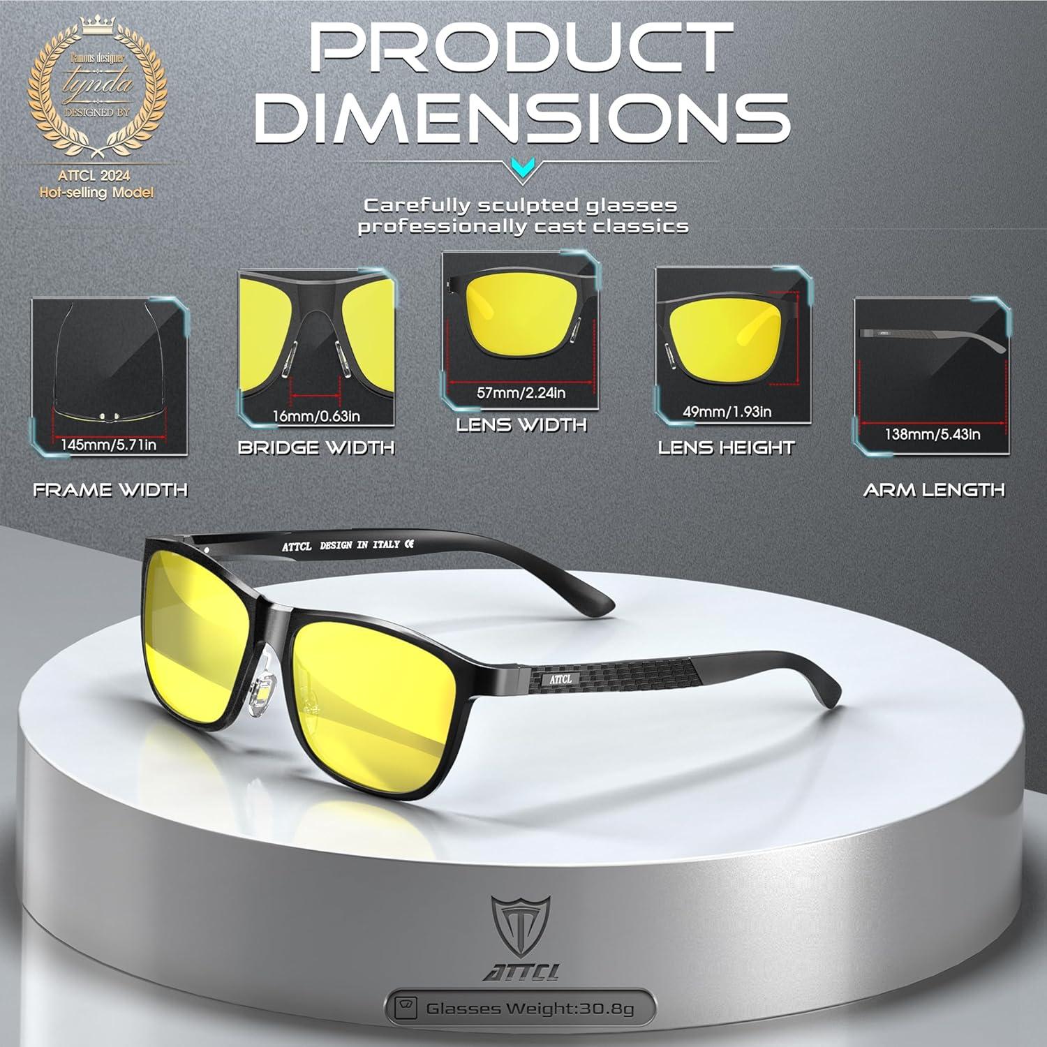 Gafas de sol polarizadas ATTCL para conducción nocturna HD