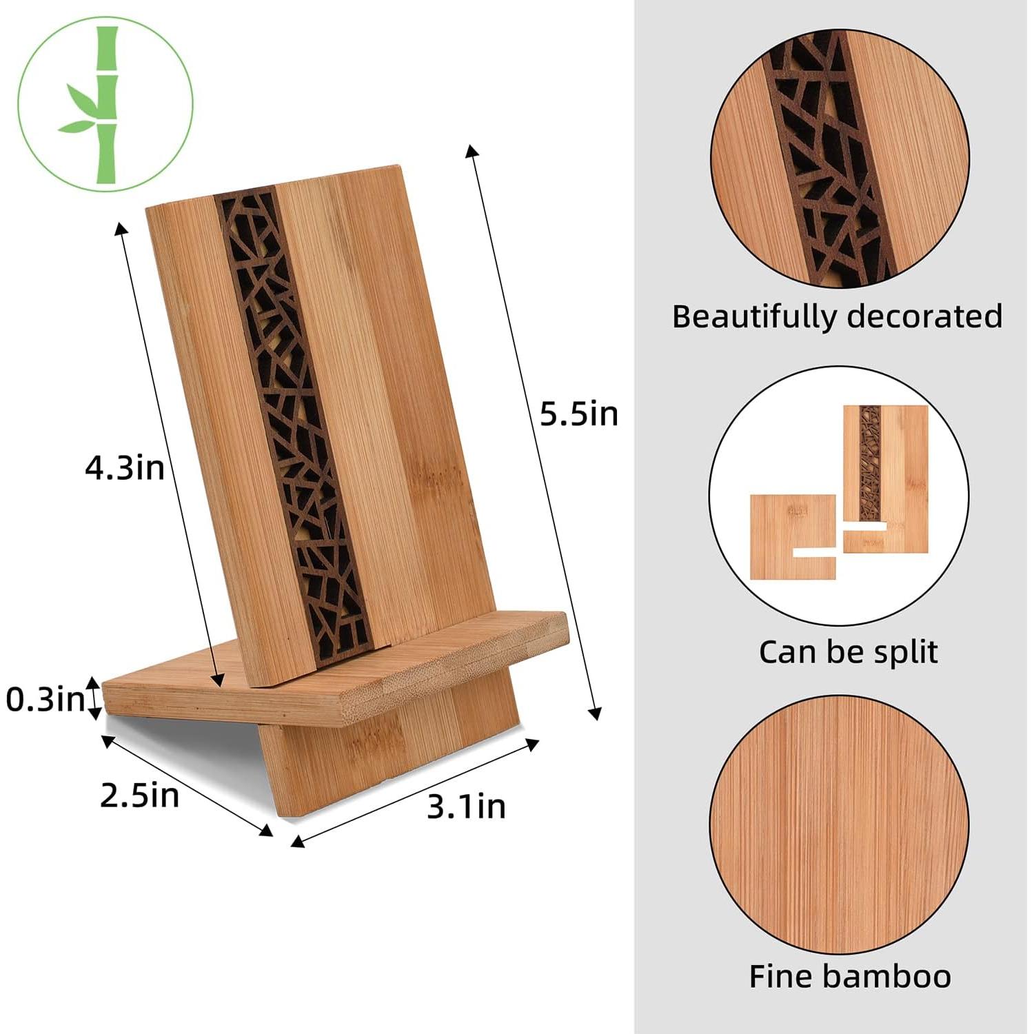 Soporte Móvil BARUHARI de Madera de Bambú Ajustable