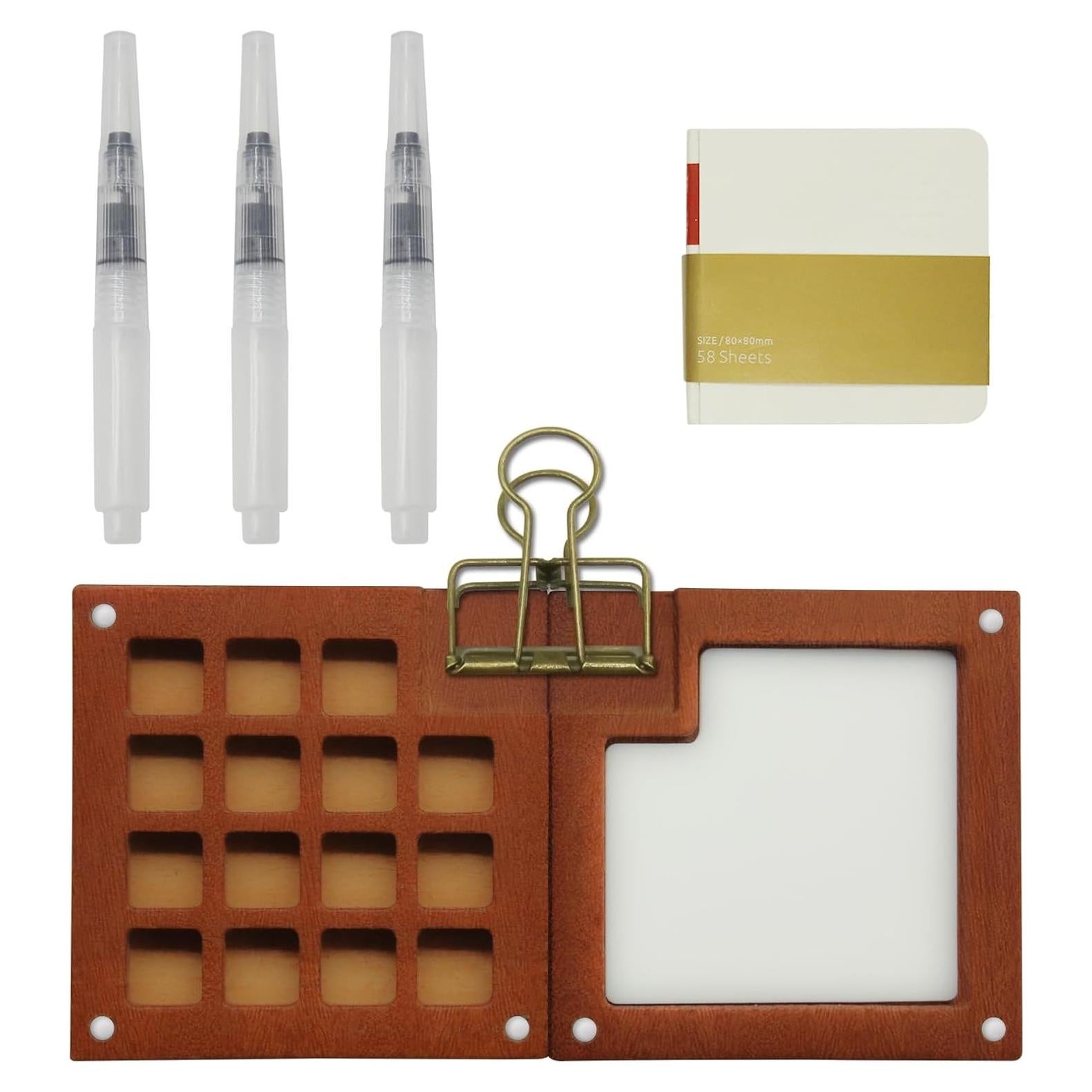 Kit de Acuarela Portátil CANIPHA 15 Rejillas con Bloc