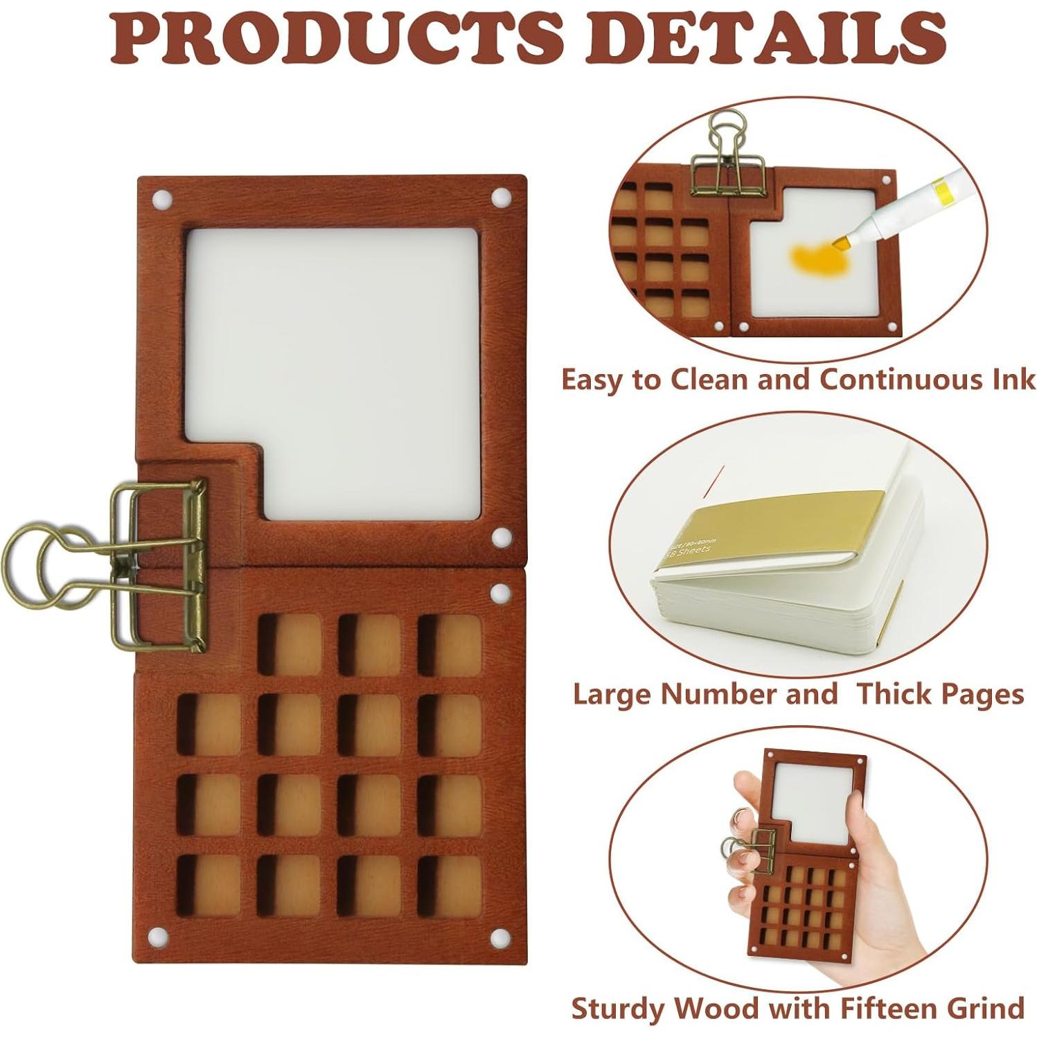 Kit de Acuarela Portátil CANIPHA 15 Rejillas con Bloc