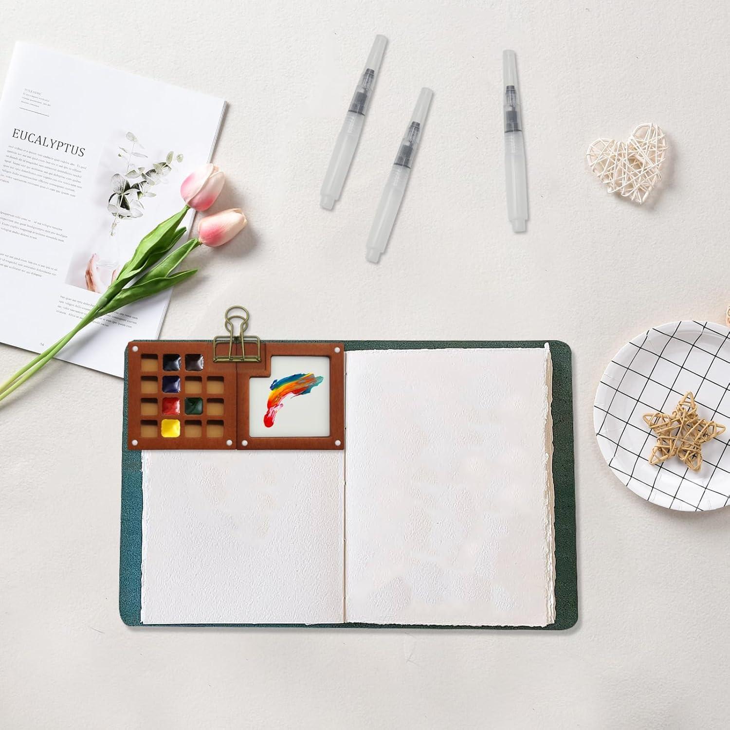 Kit de Acuarela Portátil CANIPHA 15 Rejillas con Bloc