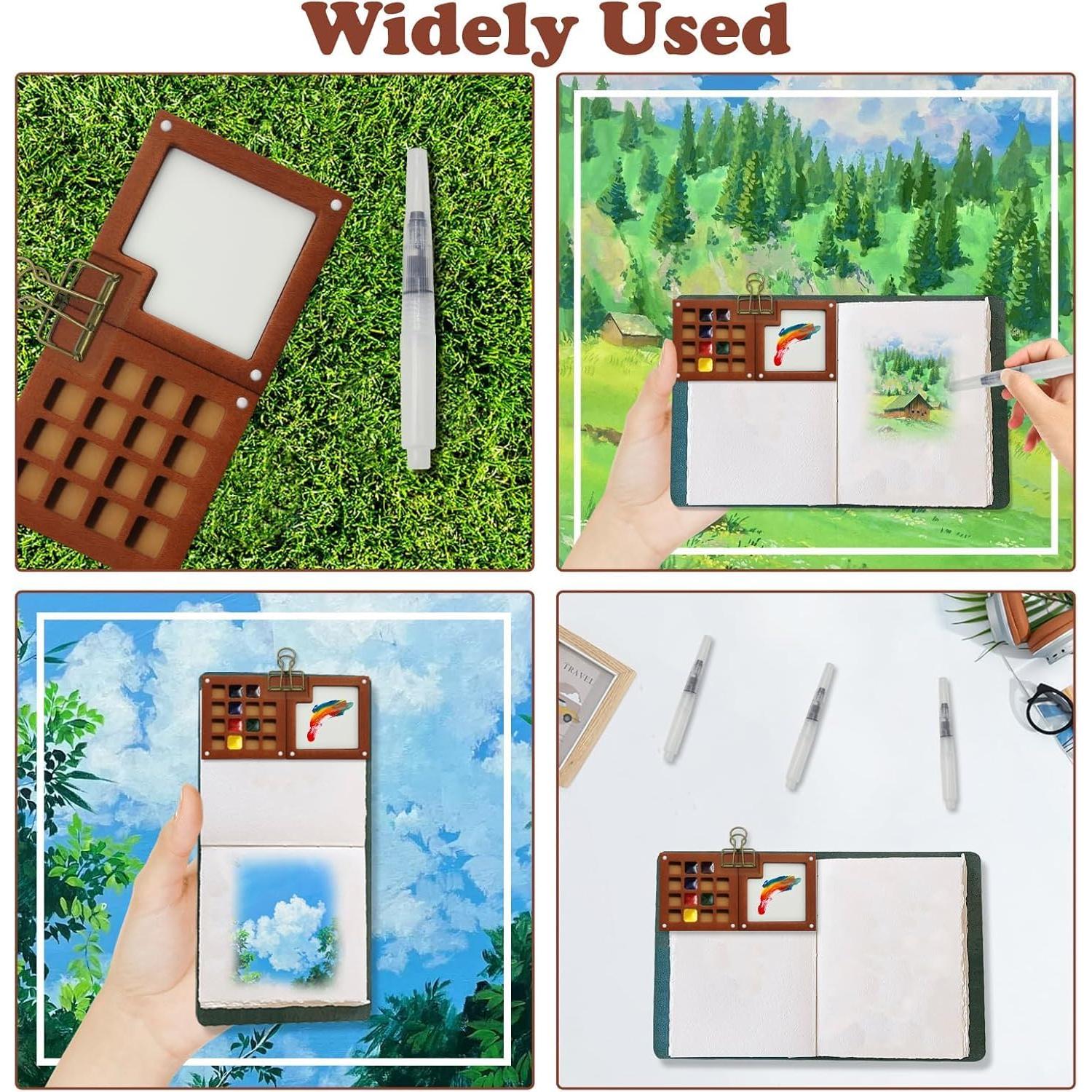 Kit de Acuarela Portátil CANIPHA 15 Rejillas con Bloc