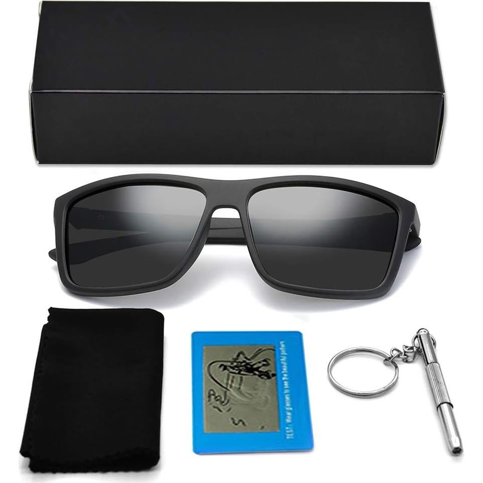 Gafas de Sol Polarizadas TAC Hombre Marco Negro Mate