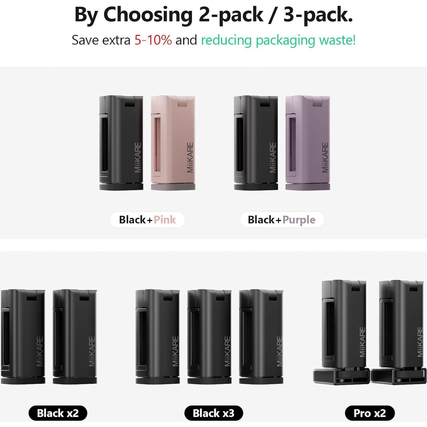 Soporte para Teléfono MiiKARE Universal 360° Viaje Negro