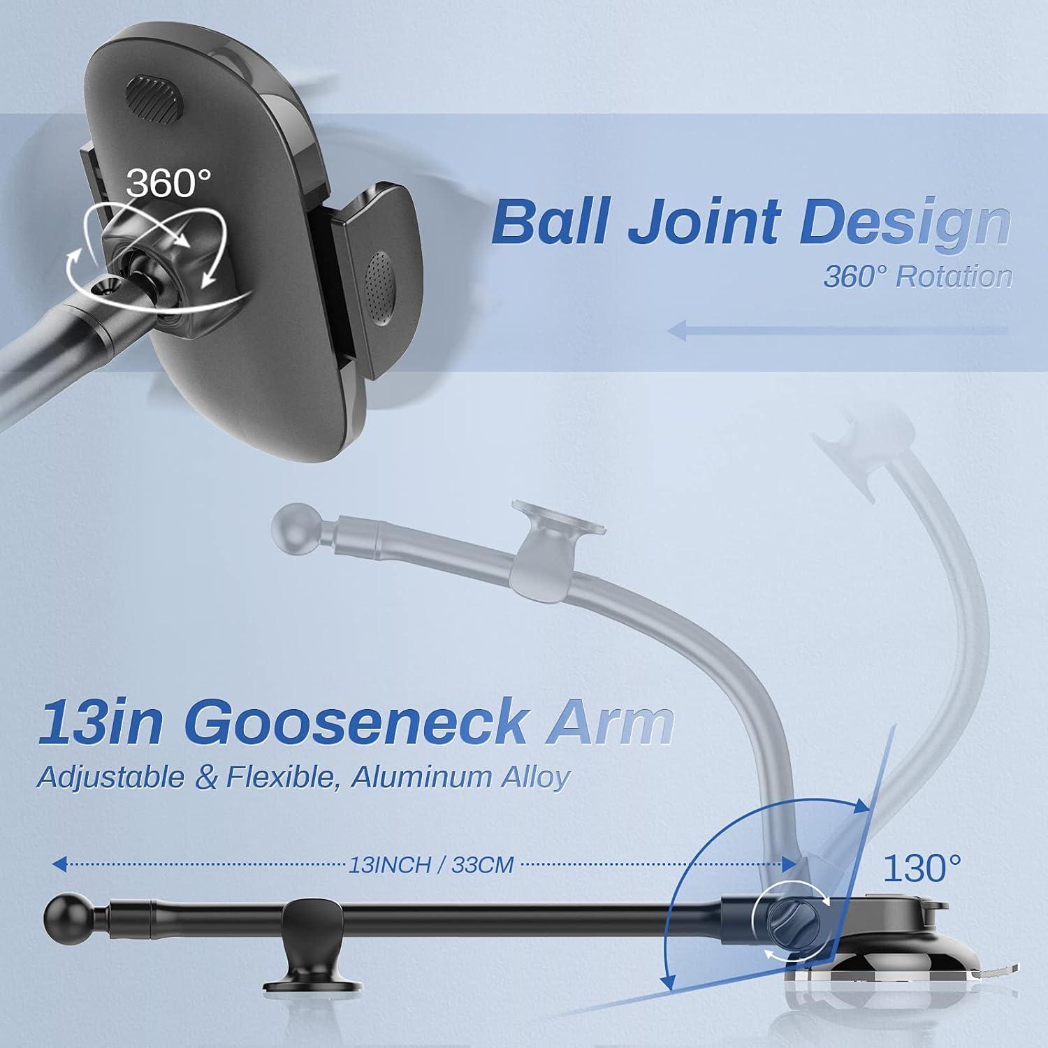Soporte para teléfono de coche OQTIQ 33 cm con ventosa