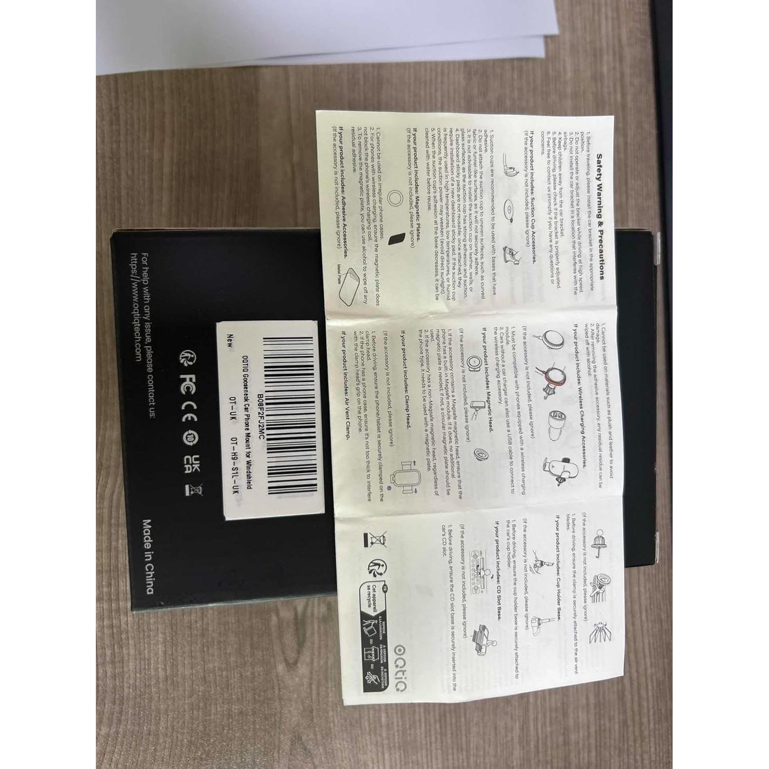 Soporte para teléfono de coche OQTIQ 33 cm con ventosa