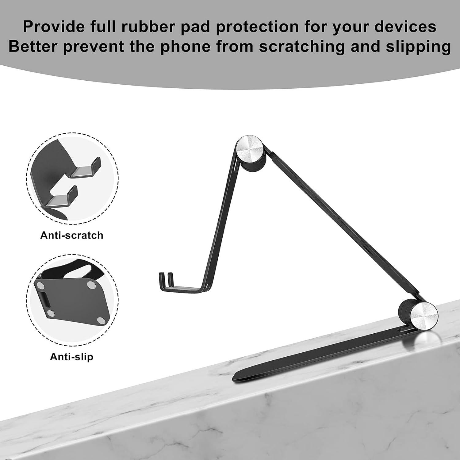 Soporte para Teléfono Móvil YoShine Ajustable Plegable Negro