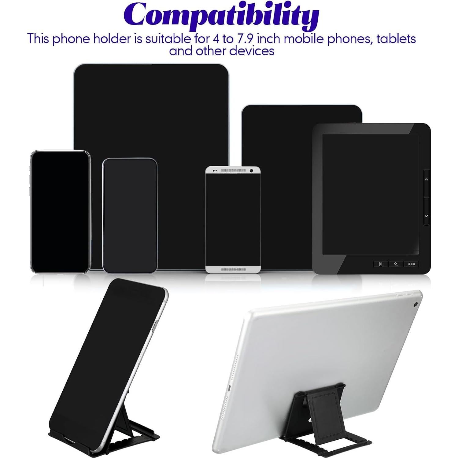 Soporte Plegable para Teléfono Móvil Macarrie 24 Pcs Negro