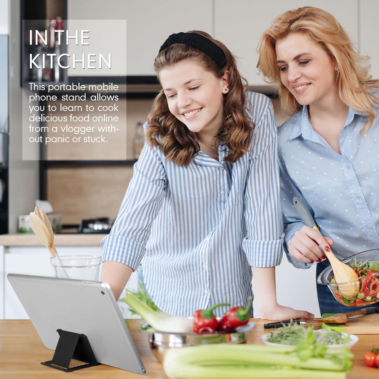 Soporte Plegable para Teléfono Móvil Macarrie 24 Pcs Negro