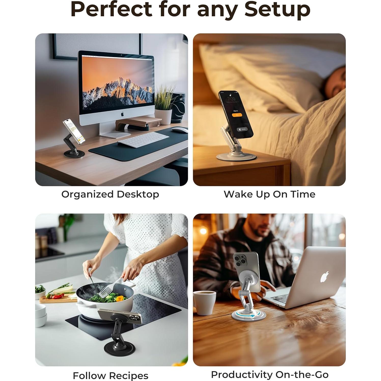 Soporte Cooper Mag360 para iPhone Ajustable 360° Negro