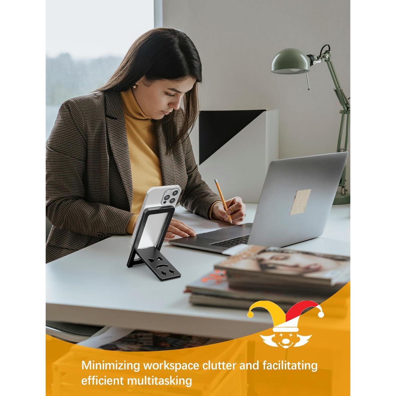 Soporte de Teléfono Plegable Aoviho Aluminio Negro 3.7-7"