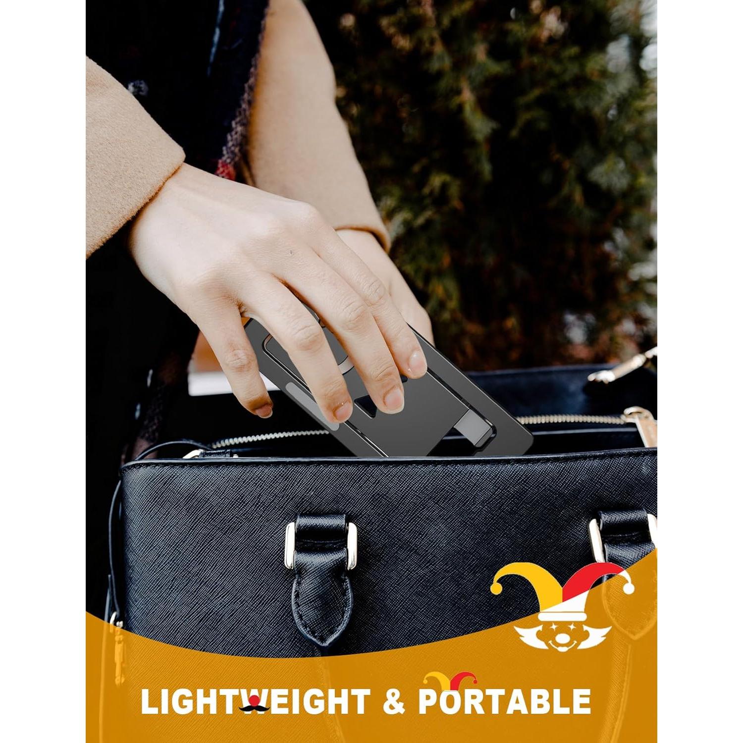 Soporte de Teléfono Plegable Aoviho Aluminio Negro 3.7-7"