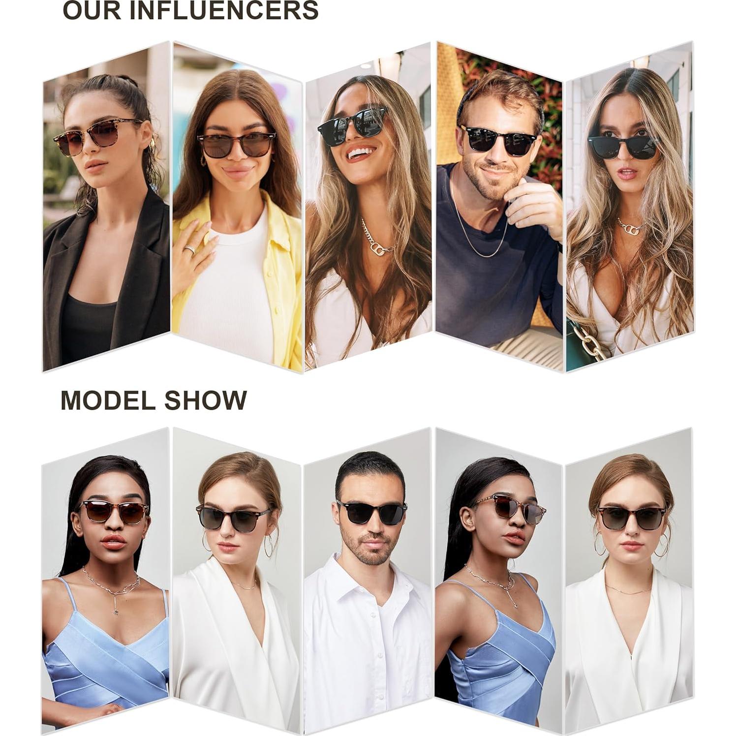 Gafas de sol cuadradas SOJOS SJ2112 polarizadas UV400