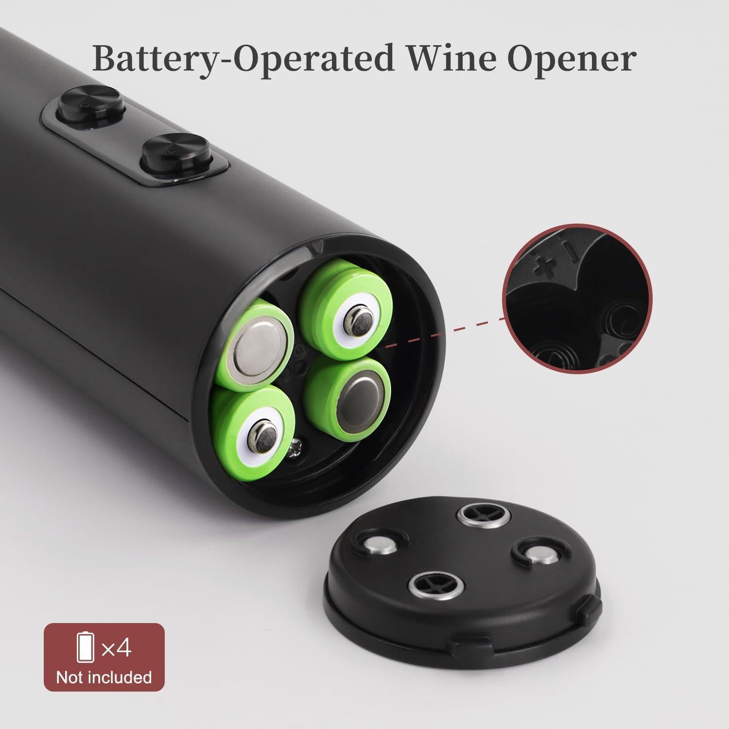 Sacacorchos Eléctrico KLT con Base y Accesorios para Vino
