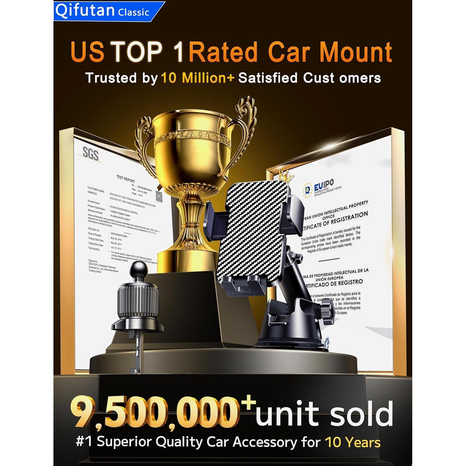 Soporte de Teléfono para Automóvil Qifutan Montado en Tablero