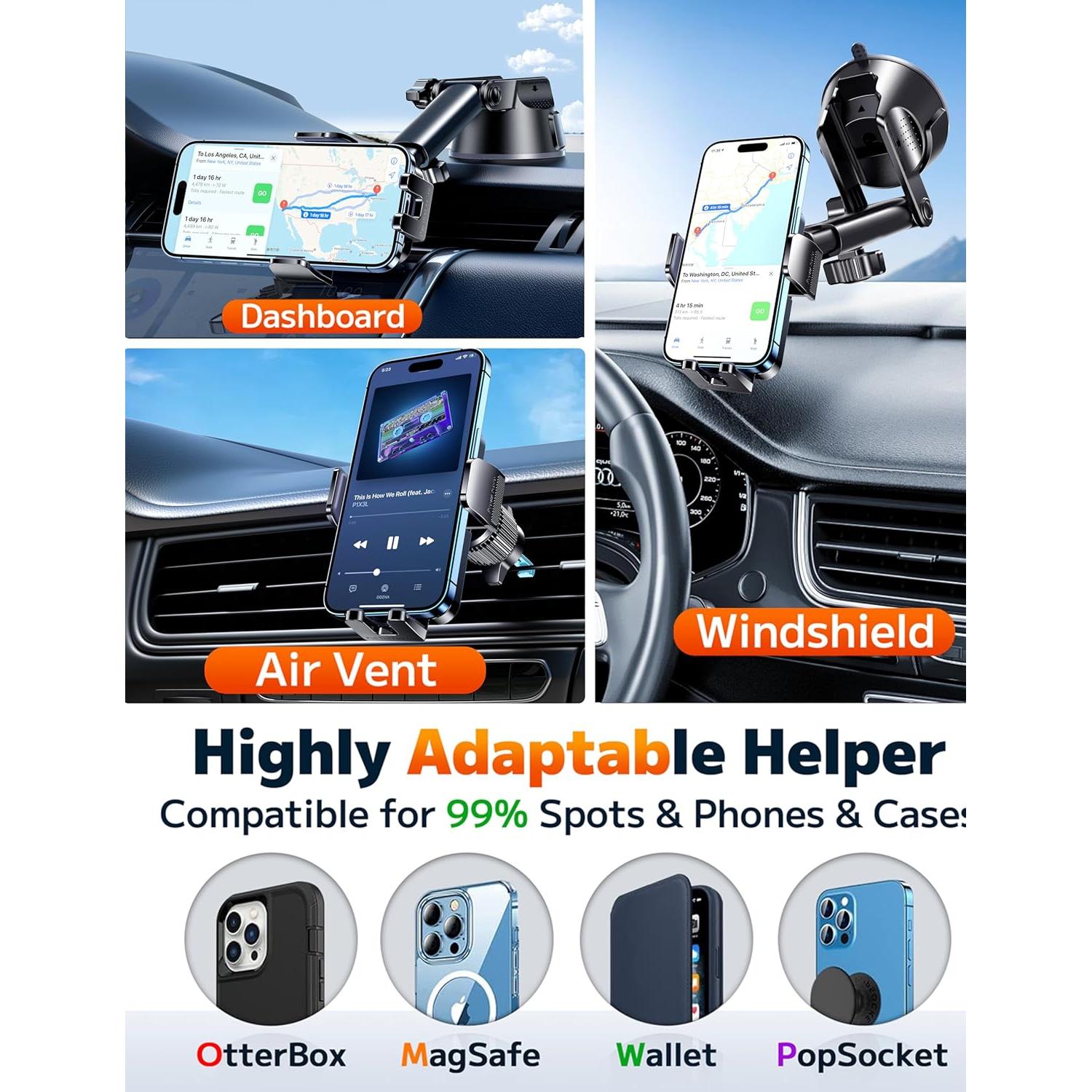 Soporte de Teléfono para Automóvil Qifutan Montado en Tablero