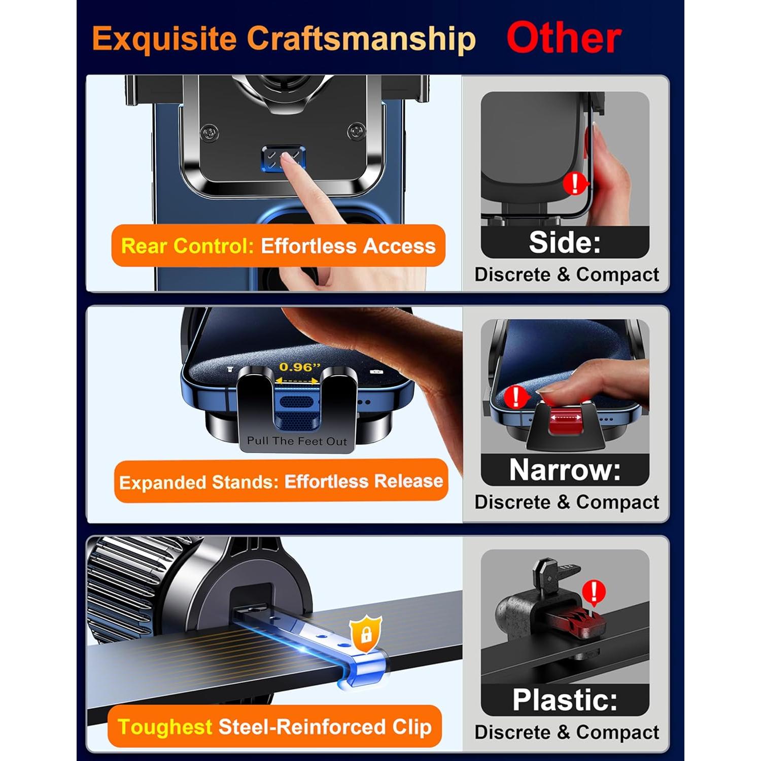 Soporte de Teléfono para Automóvil Qifutan Montado en Tablero