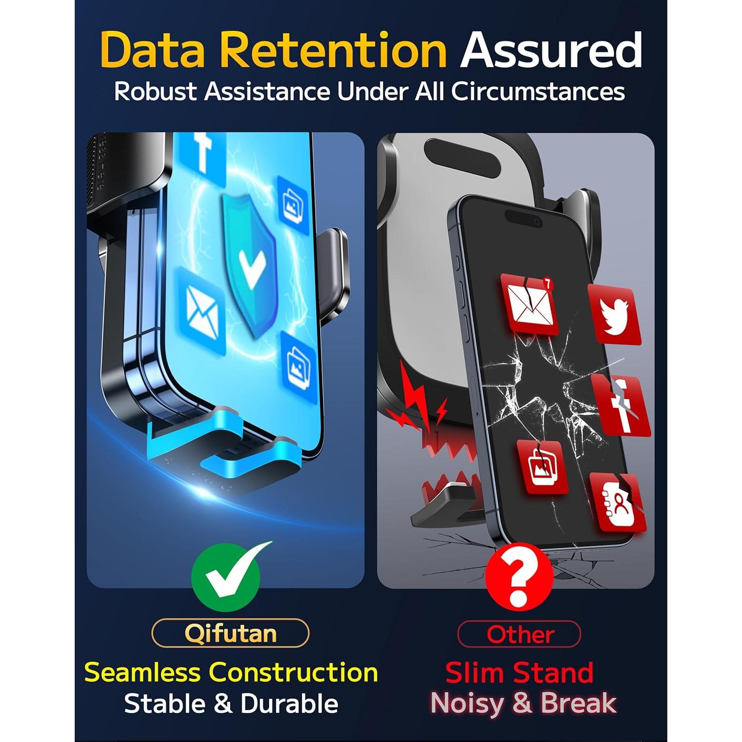Soporte de Teléfono para Automóvil Qifutan Montado en Tablero