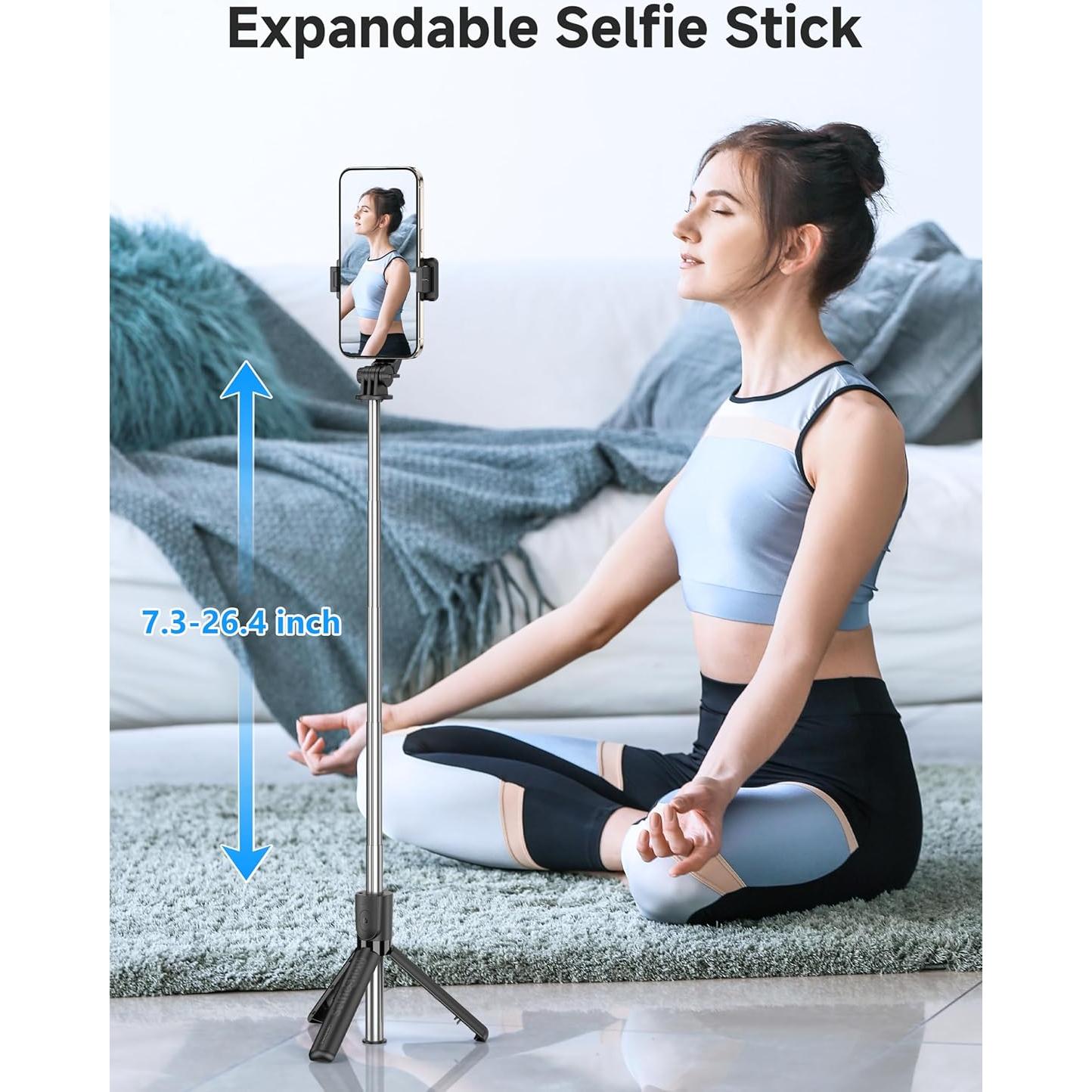 Bastón de Selfie Portátil 4 en 1 SHENZHEN F01 67.2 cm