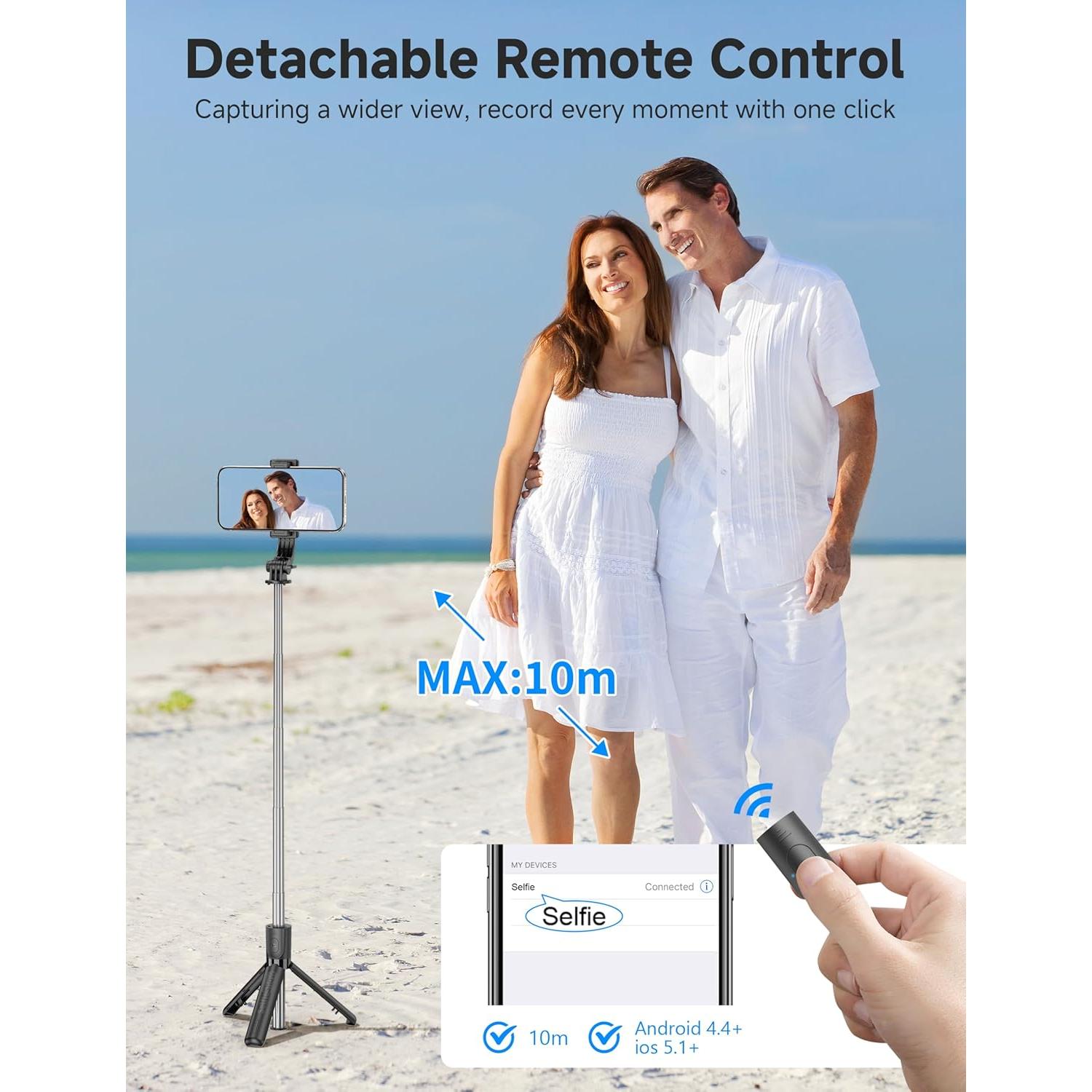 Bastón de Selfie Portátil 4 en 1 SHENZHEN F01 67.2 cm