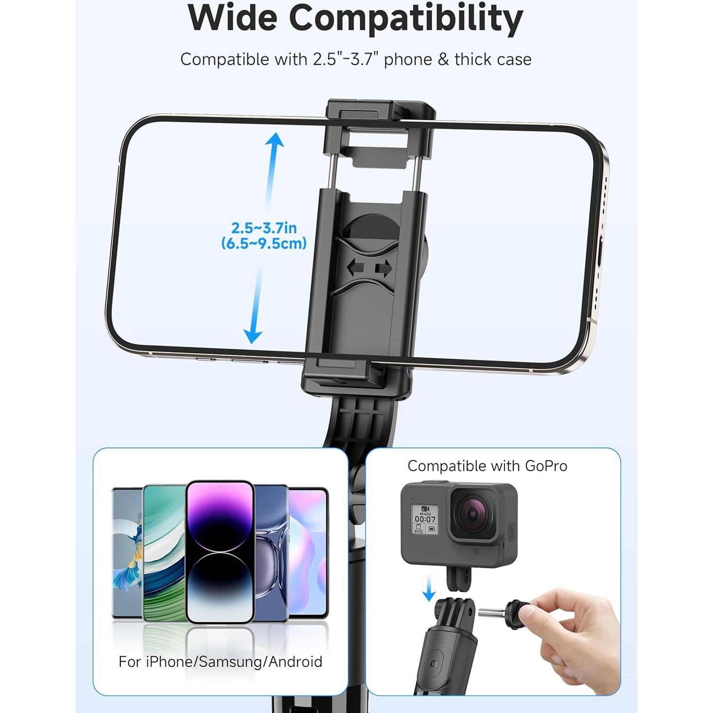 Bastón de Selfie Portátil 4 en 1 SHENZHEN F01 67.2 cm