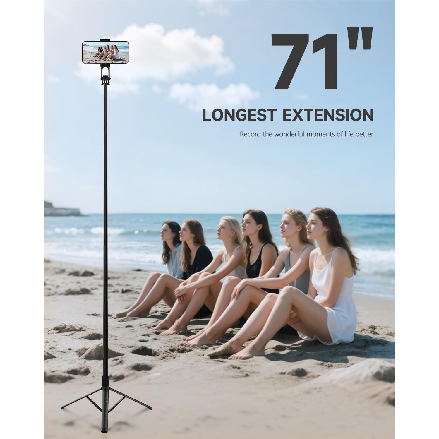 Trípode para Teléfono RISEOFLE 180cm con Control Remoto