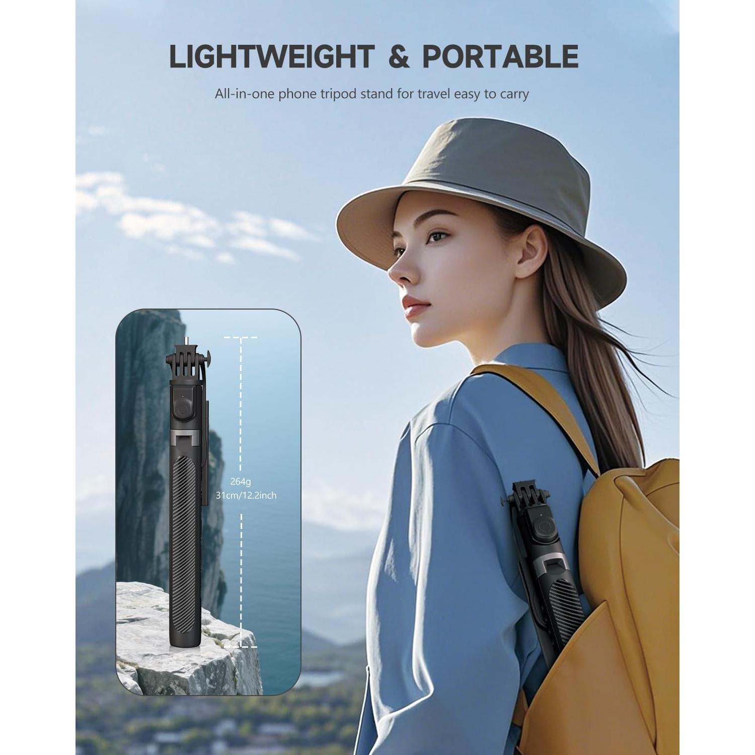 Trípode para Teléfono RISEOFLE 180cm con Control Remoto