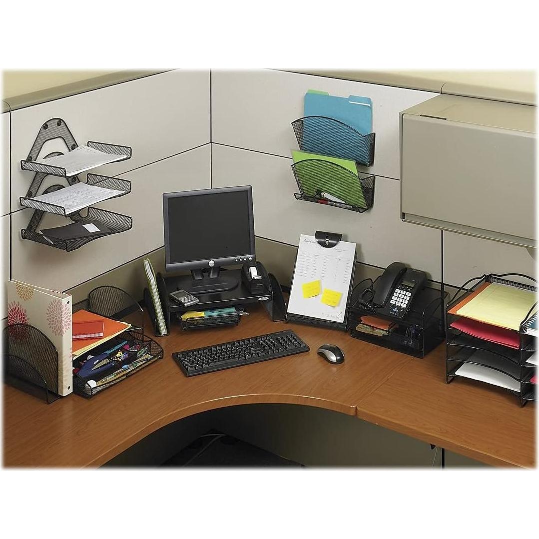 Organizador de Escritorio Safco Onyx con Cajón Negro