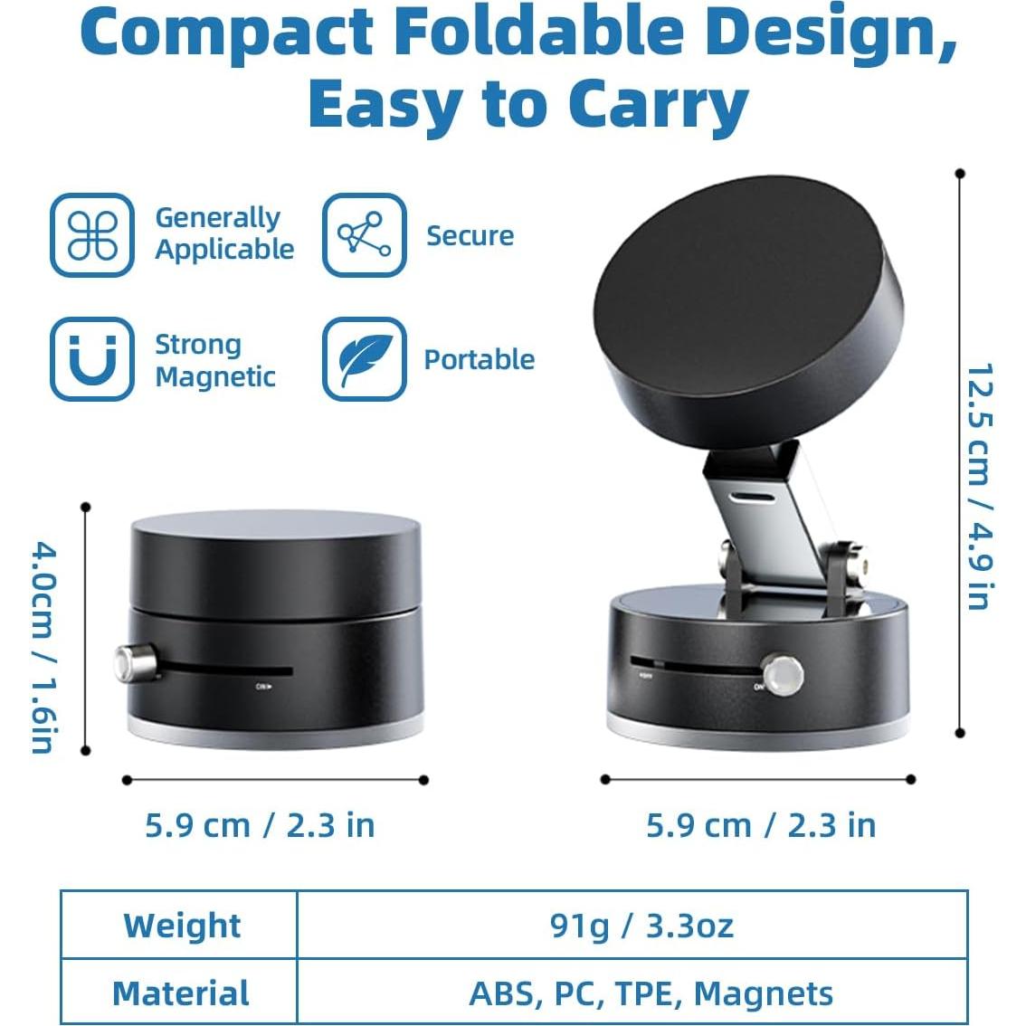 Soporte Magnético para Teléfono AUKSKY con Ventosa 360°