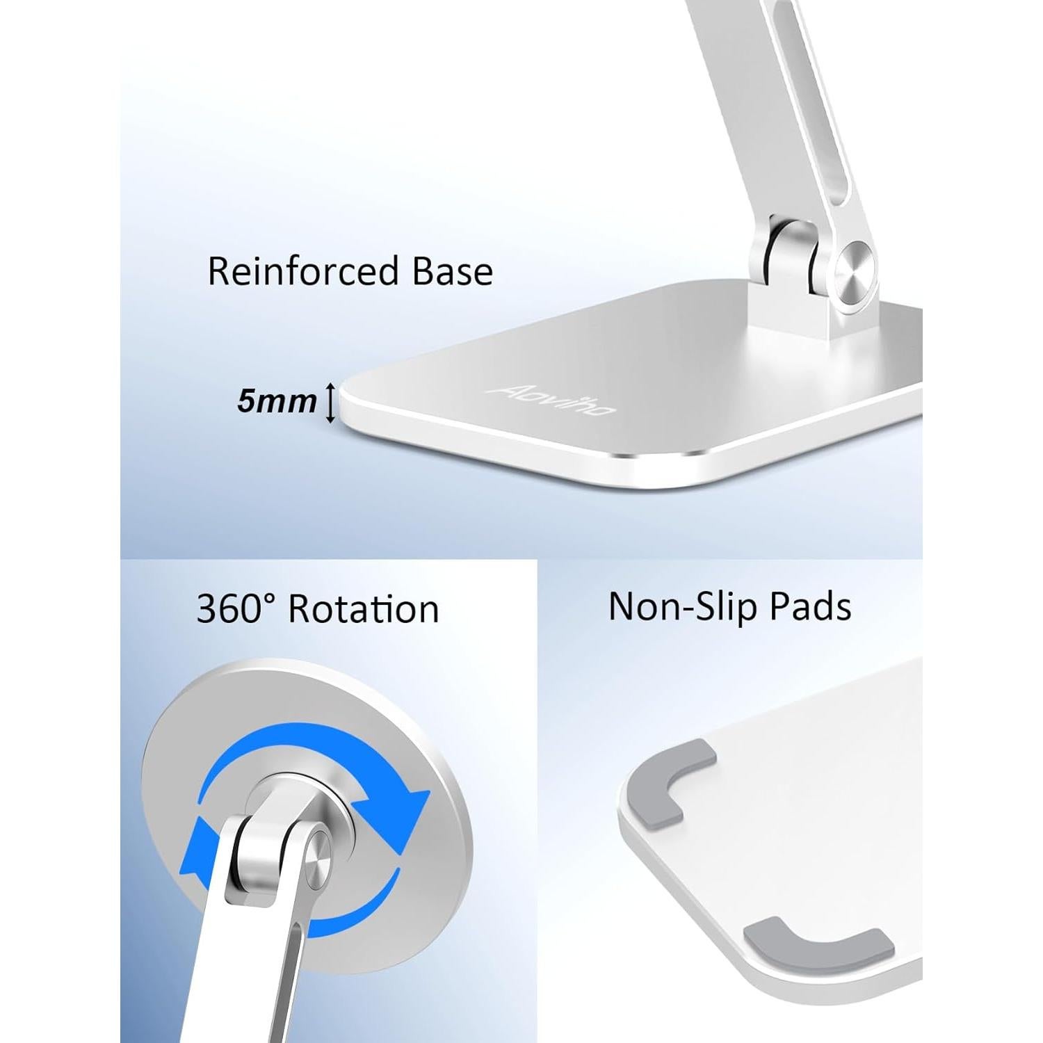 Soporte Magnético para Teléfono Aoviho Ajustable Plata