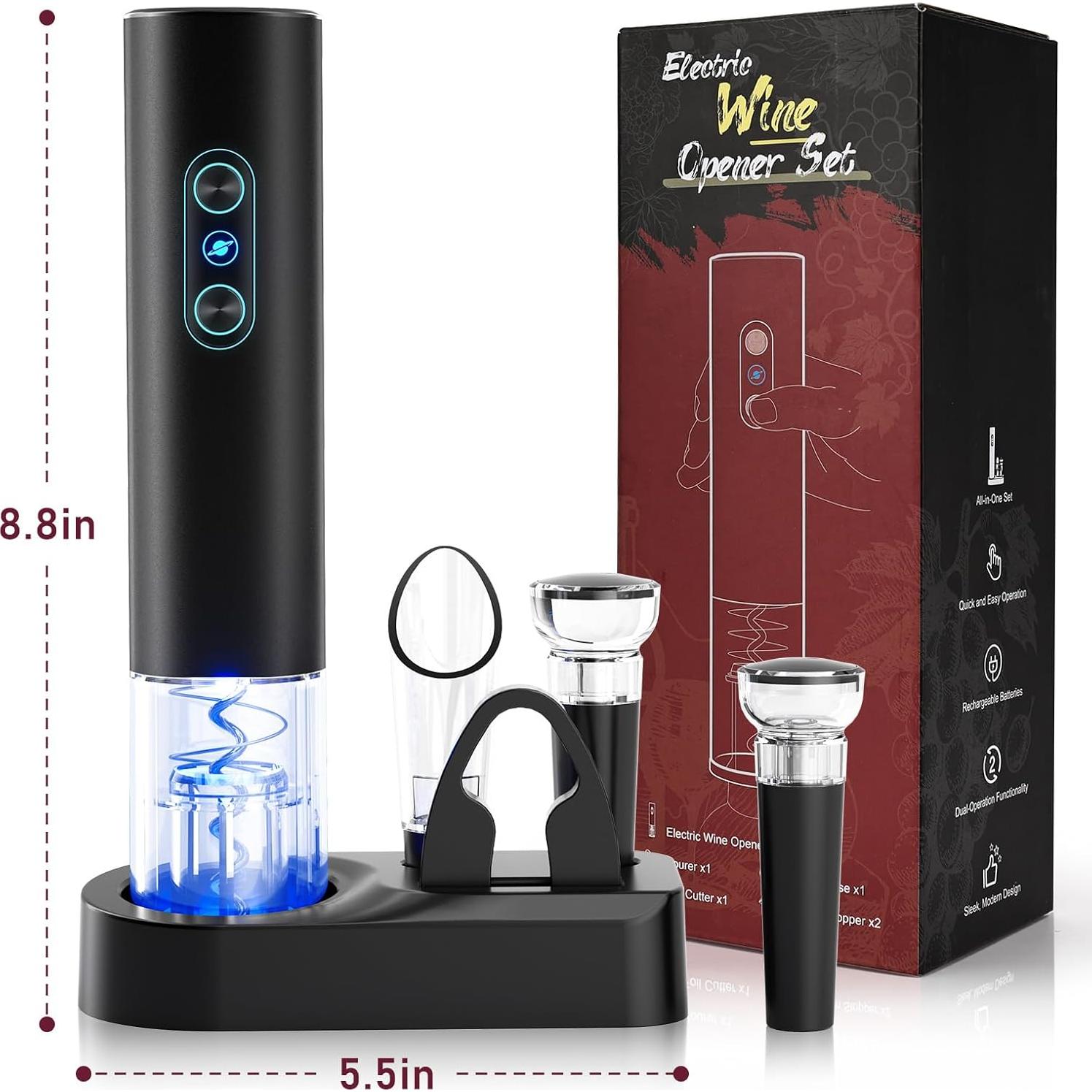 Abridor de Vino Eléctrico Otuseta Automático Acero Inoxidable