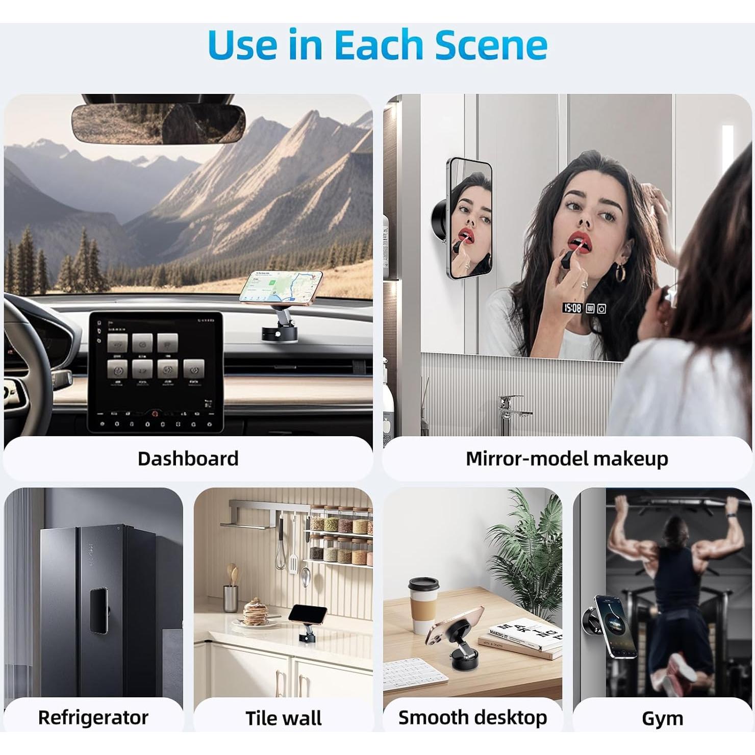 Soporte Magnético para Teléfono FONKEN Ajustable Negro