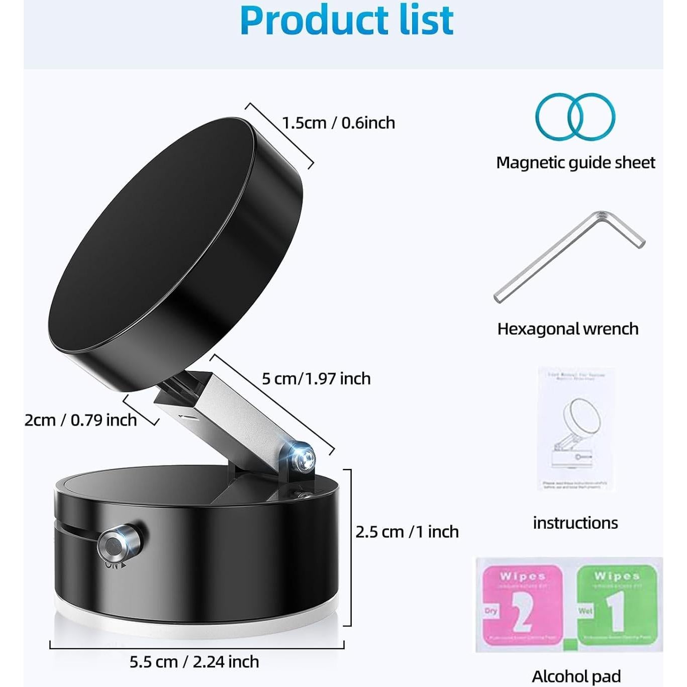 Soporte Magnético para Teléfono FONKEN Ajustable Negro