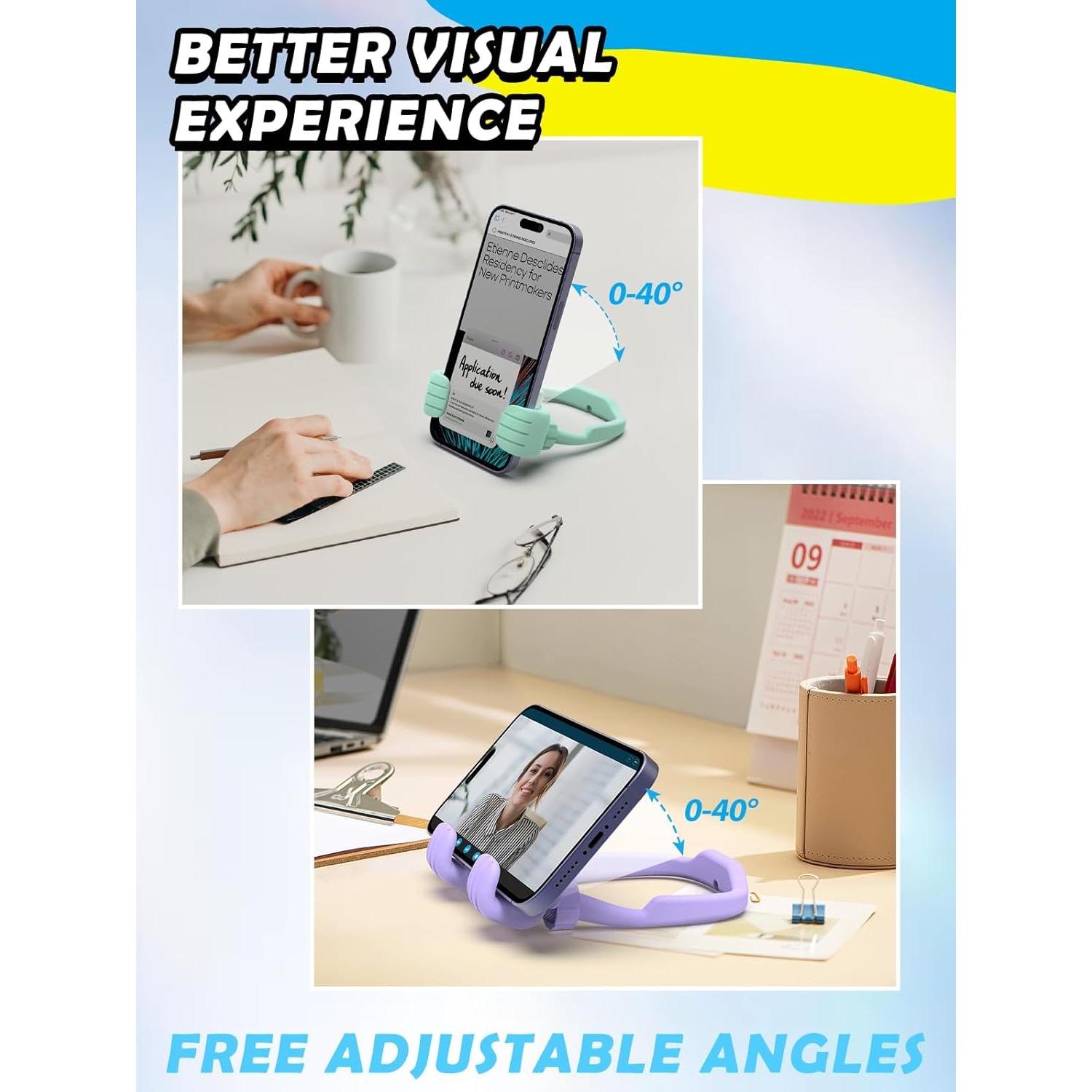 Soporte para Teléfono CALDEVER 2 Piezas Ajustable 360°