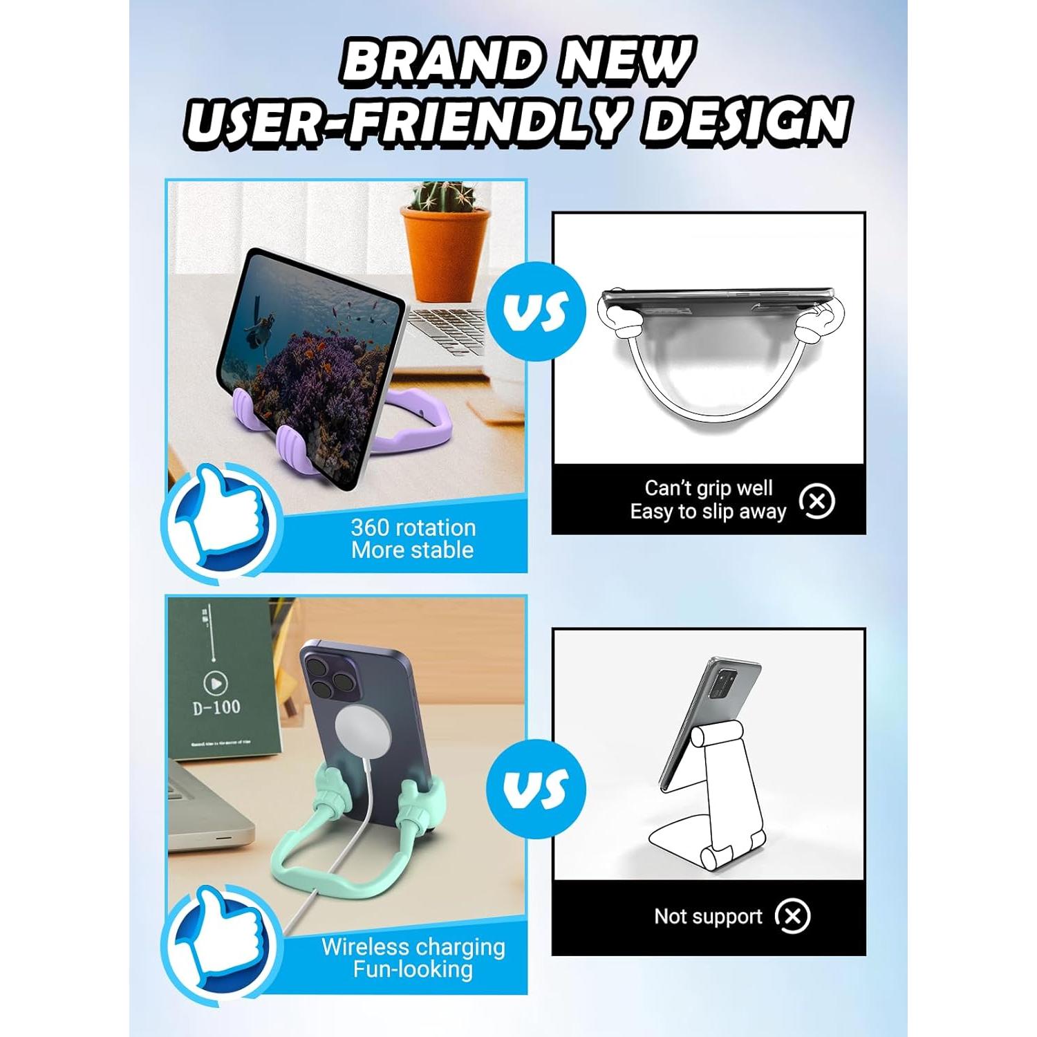 Soporte para Teléfono CALDEVER 2 Piezas Ajustable 360°