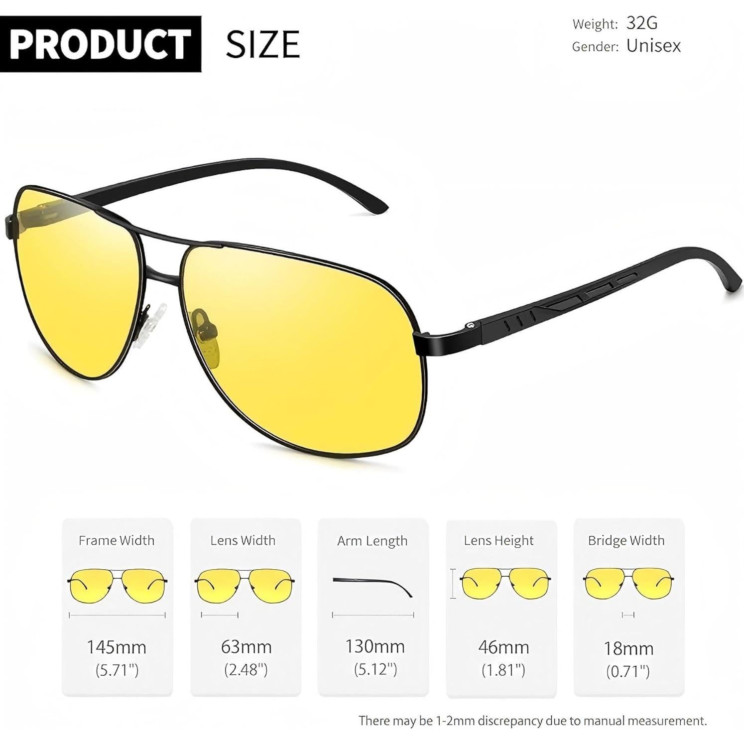 Gafas de Sol Joopin Aviador Metálicas UV400 para Hombres